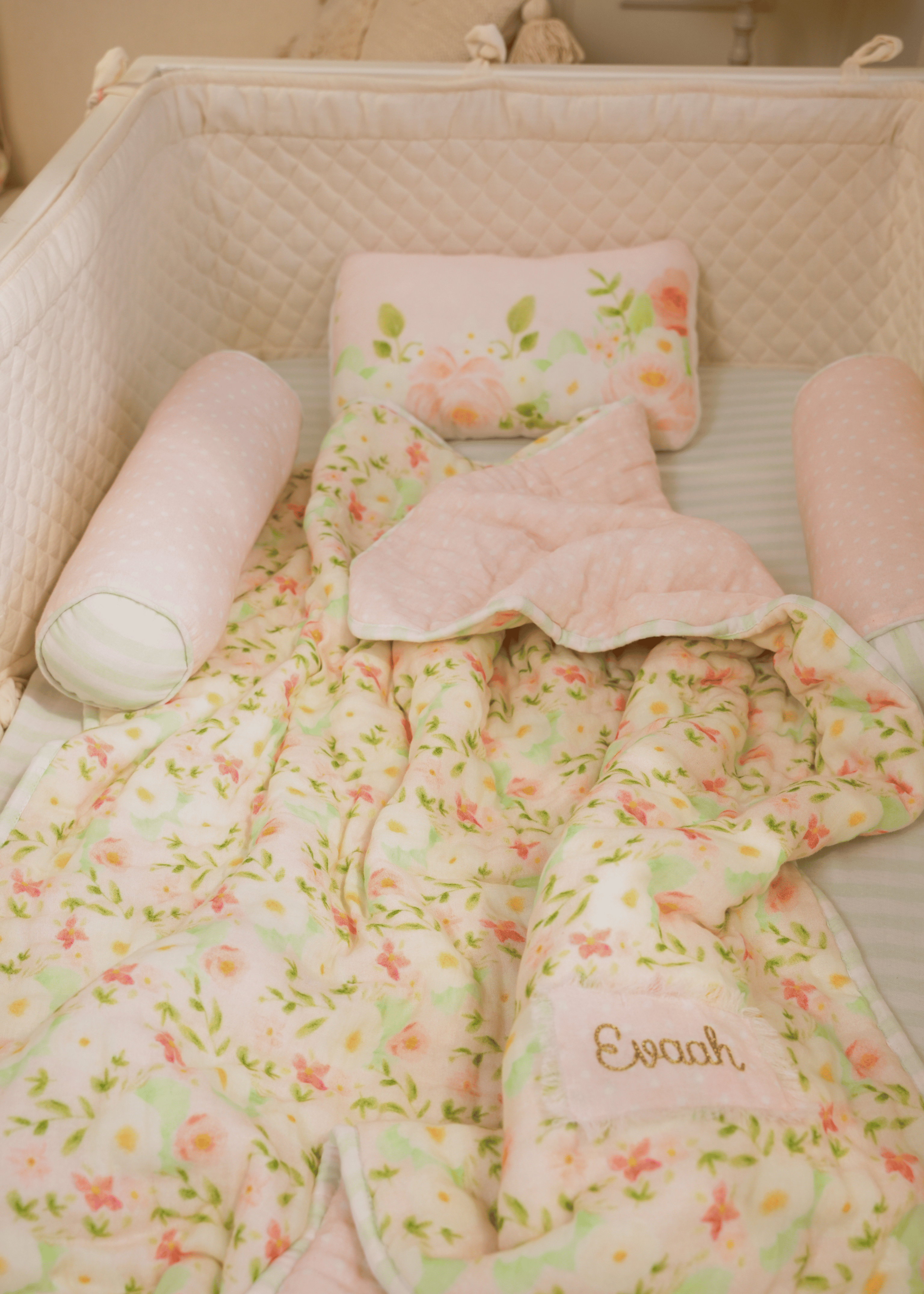 Sayuri Soft Cotton Baby Crib Bedding Set - Breathable & Hypoallergenic Nursery Bedding for Newborns & Toddlers - Perfect for Nurseries, Daycares & Gift Registries