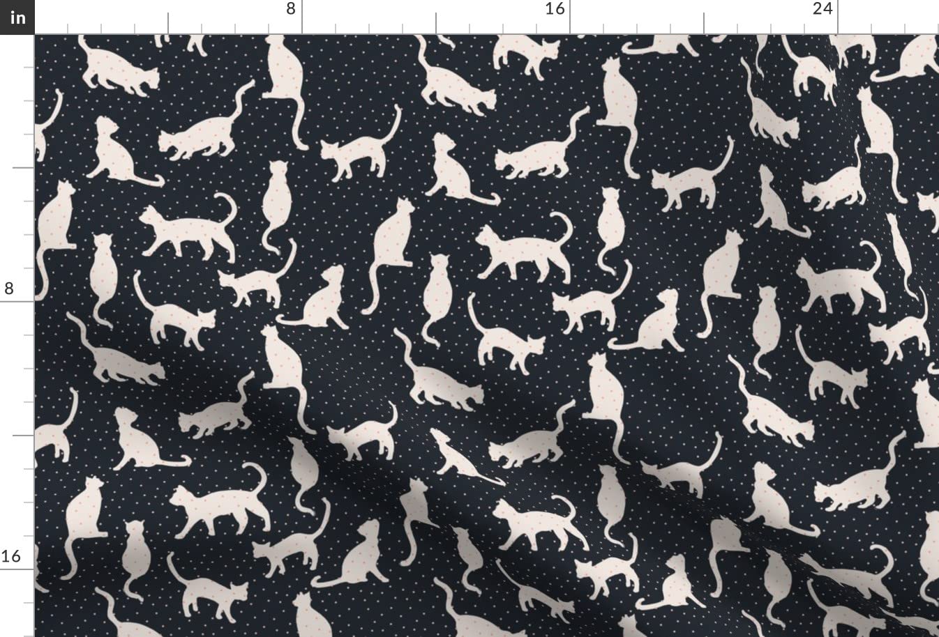 Kitten Black Cat Animal Nursery Printed Minky Fabric Fat Quarter - Soft Plush Fabric for Sewing Baby Blankets, Quilt Backing & DIY Plush Toys - Perfect for Nursery Decor, Baby Shower Gifts & Craft Projects