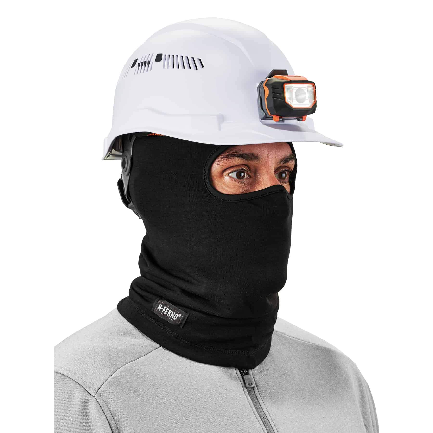 Ergodyne 16824 Natural Wool Balaclava Ski Mask - Winter Face Cover for Cold Weather, Moisture Wicking & Breathable - N-Ferno 6824 Black - Perfect for Skiing, Snowboarding & Outdoor Winter Activities