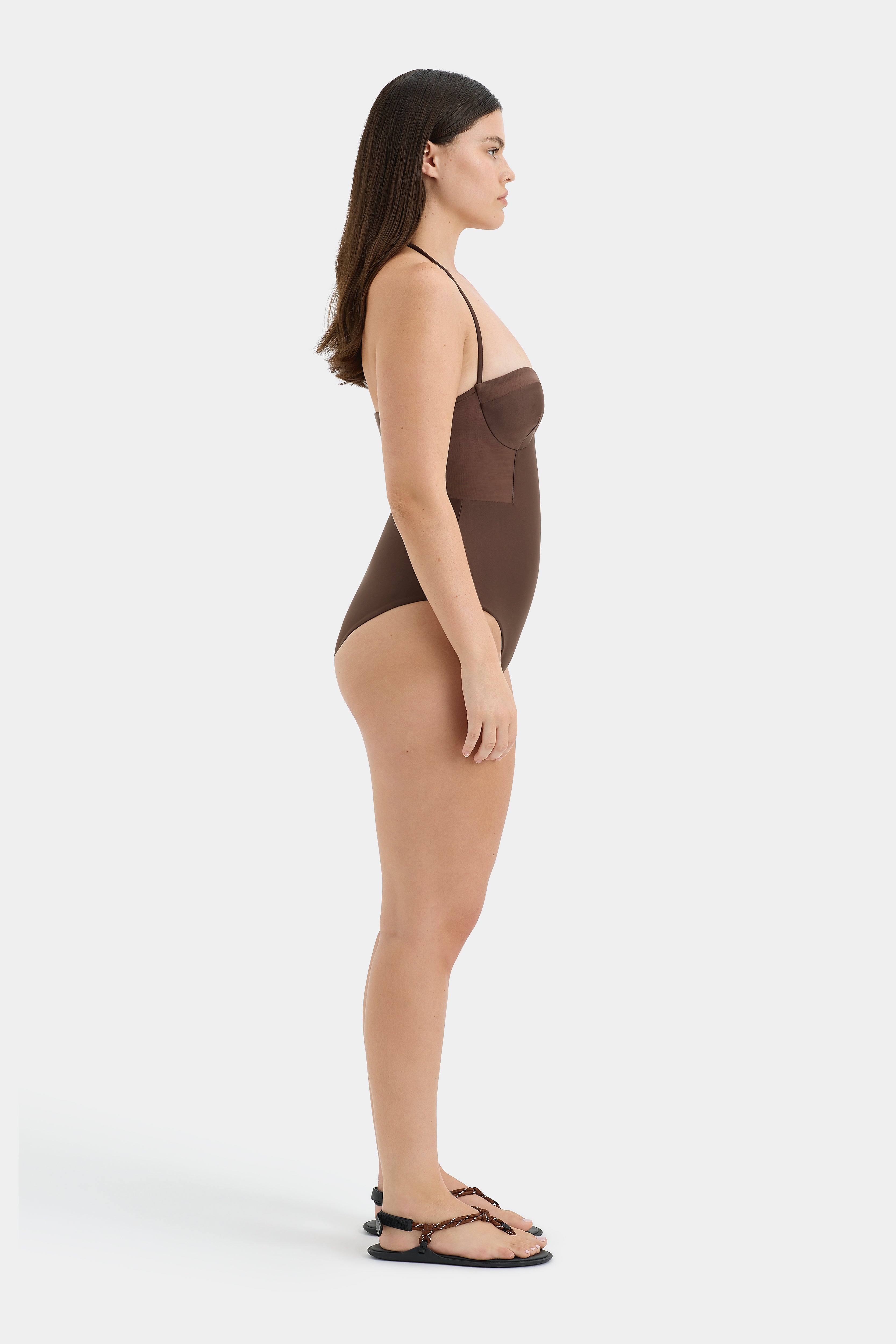 Dunes Splice One Piece Swimsuit - Sexy High Waisted Bathing Suit for Women, Beachwear & Pool Party - Perfect for Summer Vacations & Tropical Getaways