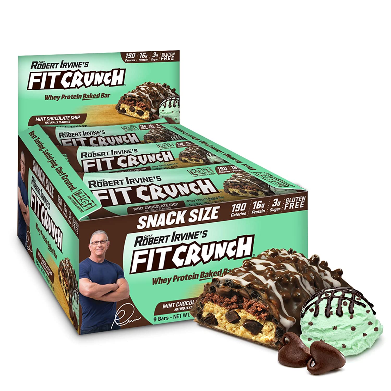 FITCRUNCH Protein Bars - Snack Size, High Protein, Low Sugar - Perfect for Post-Workout Recovery & On-the-Go Healthy Snacking