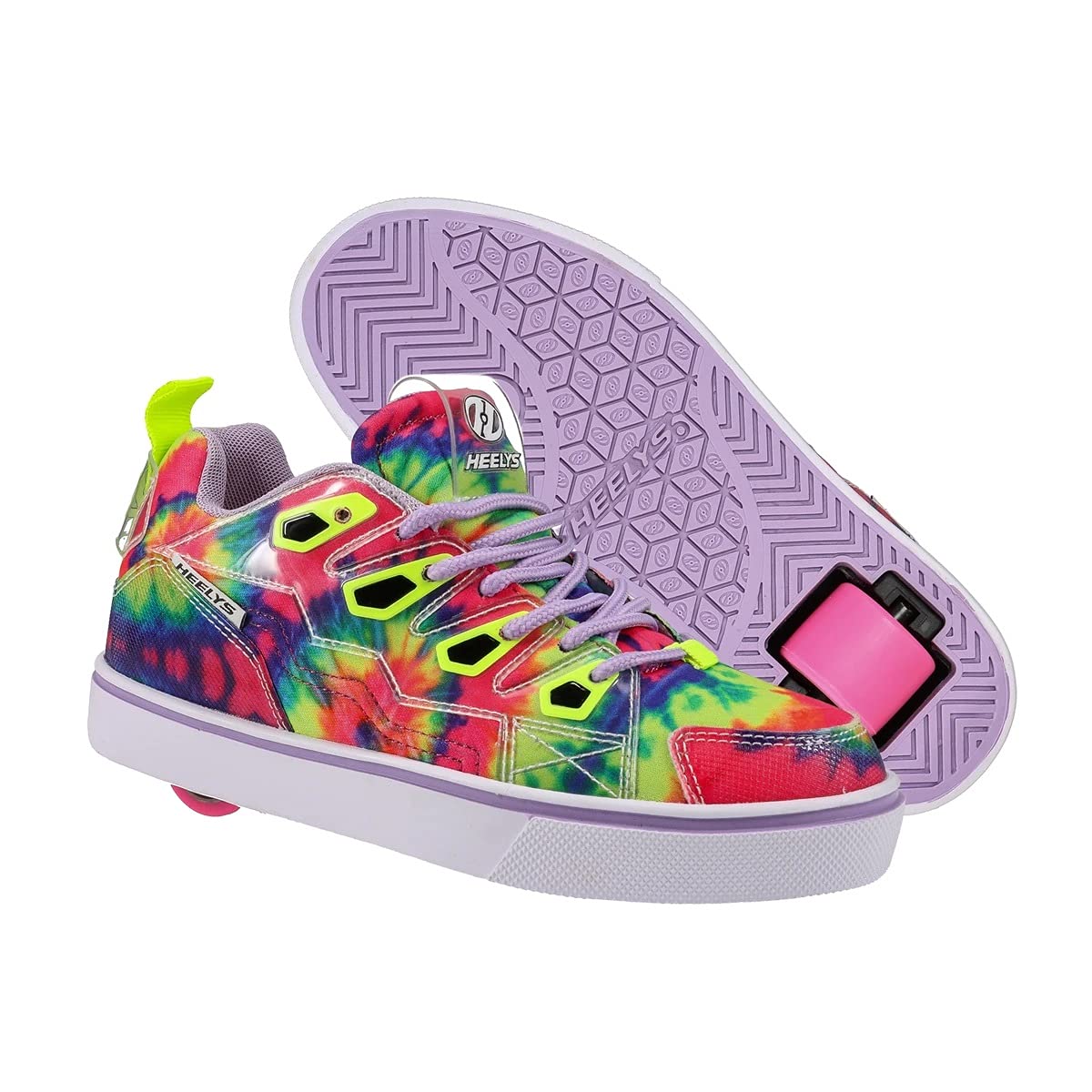 HEELYS Youth Kids Tracer Wheels Skate Sneaker Shoes - Light Up Wheels for Boys & Girls - Perfect for School, Park & Skate Rink Fun