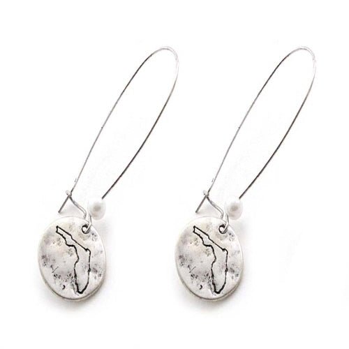 Florida State Earrings - Sterling Silver Dangle Earrings for Women, Perfect for College Games, Graduation, and Gameday Outfits