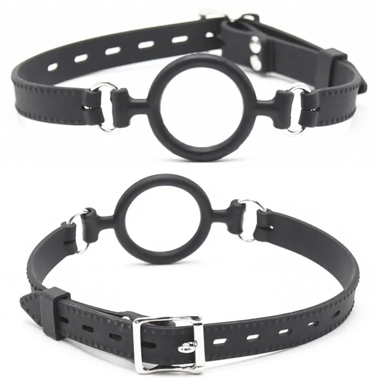 Breathable Soft Silicone Open Mouth Ring Gag - Adjustable O-Ring Oral Gag for BDSM, Bondage & Roleplay - Safe Adult Sex Toy for Couples (Perfect for Sensory Play & Dominance Scenes)