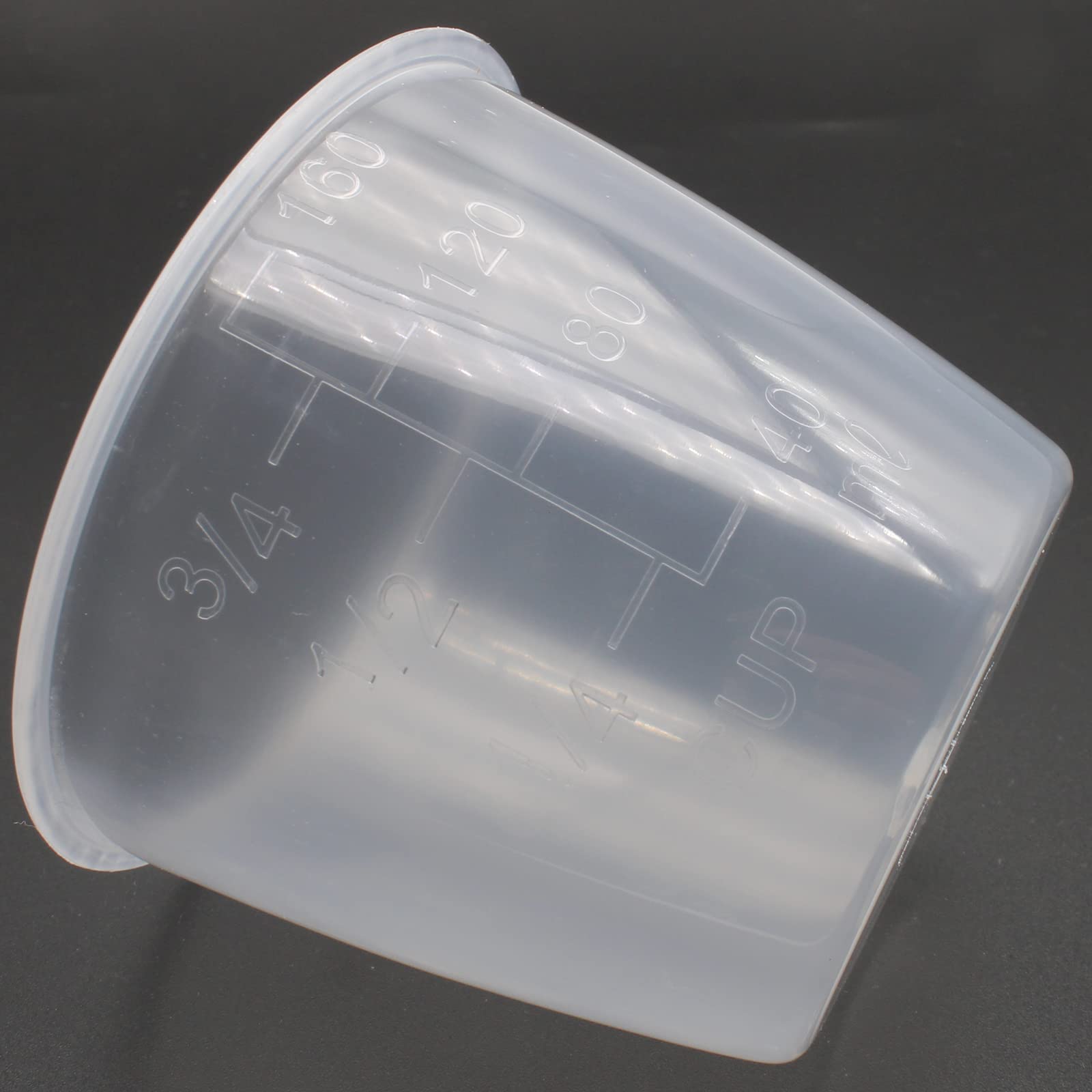 6-Piece 160ml Transparent Measuring Cups Set with Scale - Perfect for Rice, Dry & Liquid Ingredients - Ideal for Cooking, Baking & Meal Prep