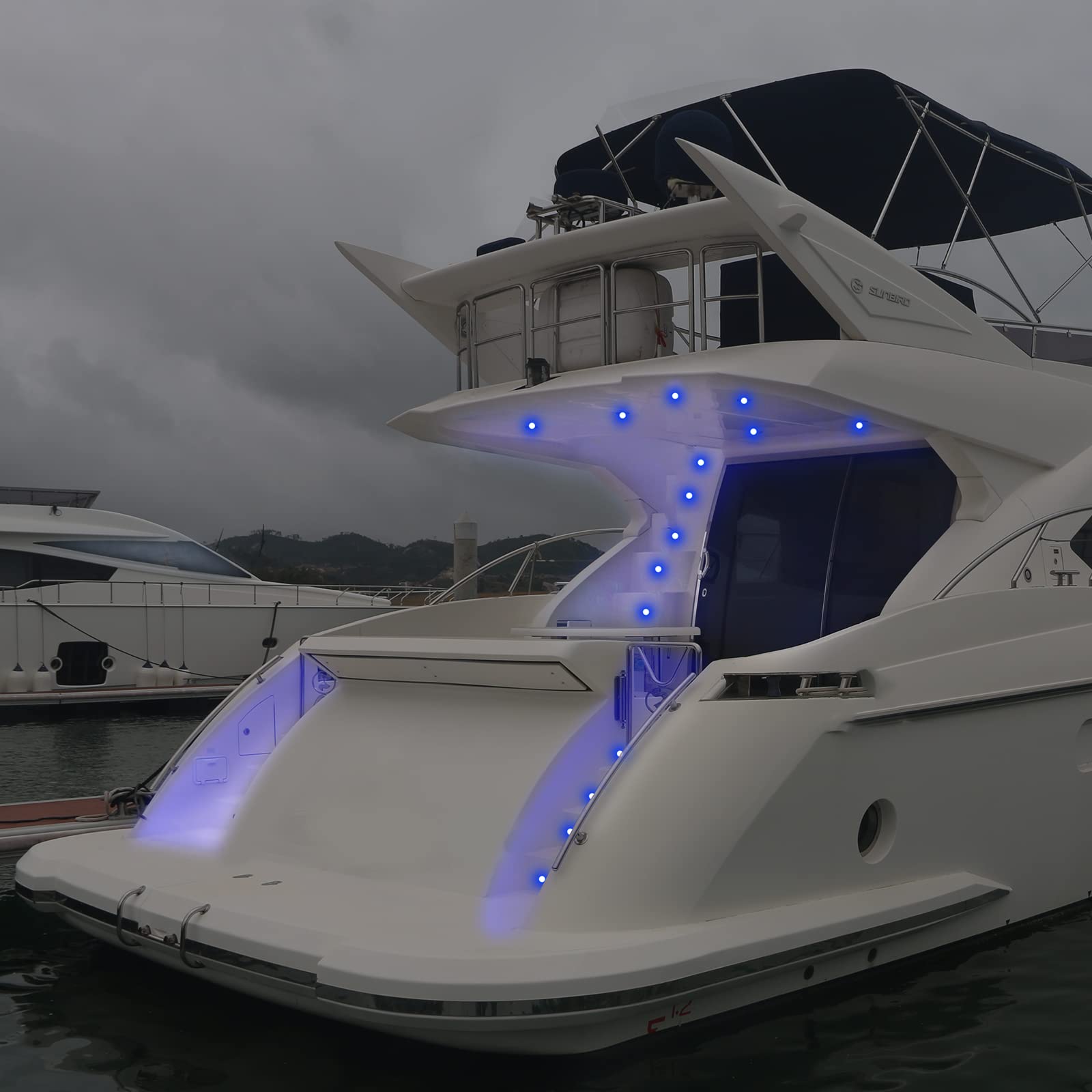 12V RGBW Waterproof LED Marine Courtesy Lights - 3 Inch Flush Mount Boat Interior Lighting for Cabin, Deck & Galley | Durable & Energy Efficient