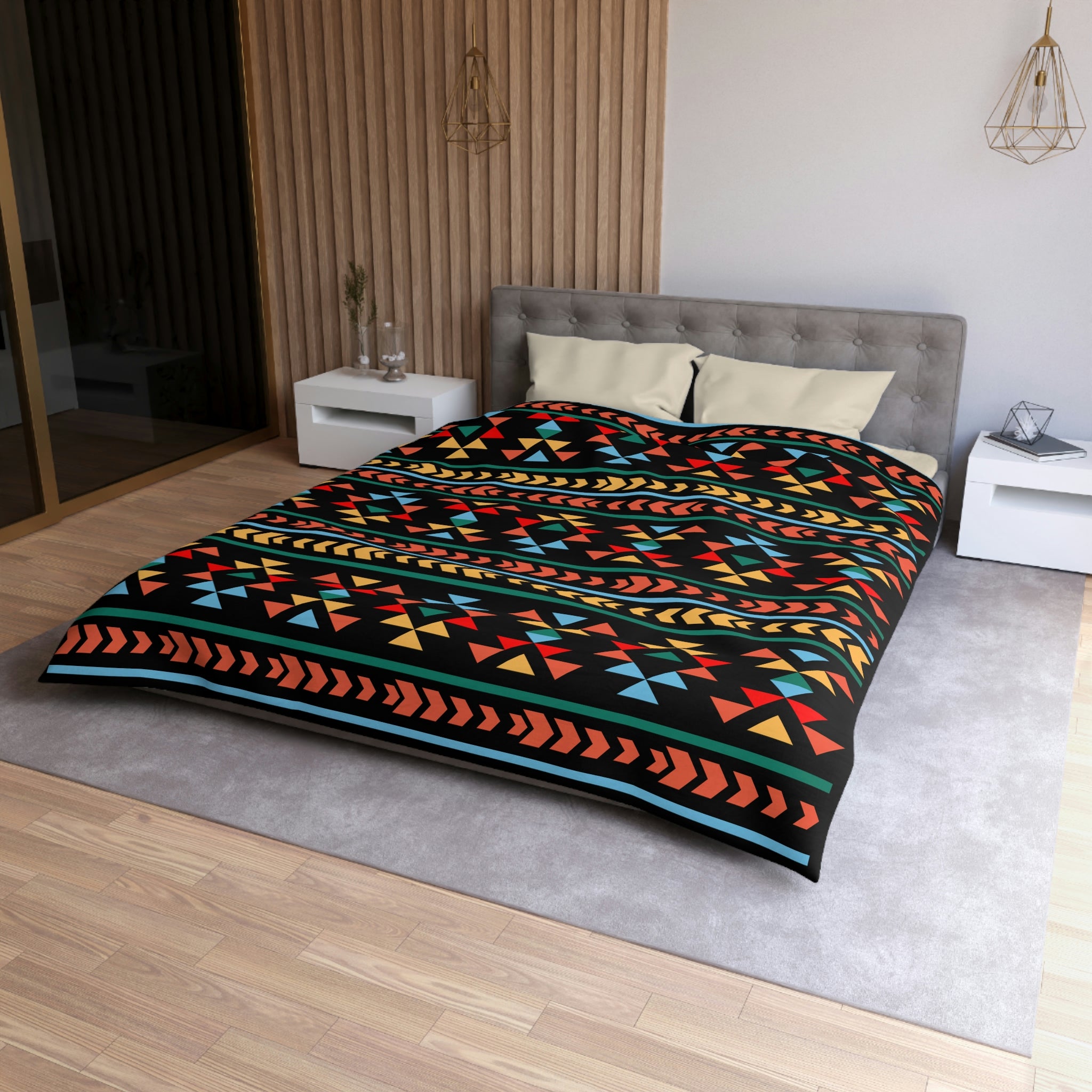 Southwestern Night Canyon Print Duvet Cover - Soft Microfiber Bedding Set in 3 Sizes (Twin/Queen/King) for Cozy Bedroom Decor & Southwestern Style Home
