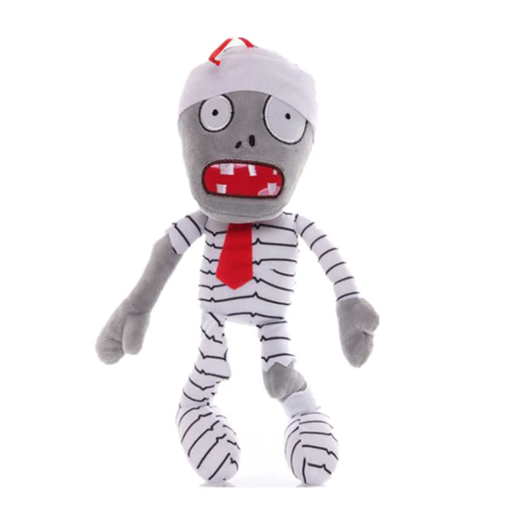 JHESAO 10 Inch Plants vs Zombies Mummy Zombie Plush Toy - Soft Stuffed Doll for PVZ Fans | Perfect for Game Room Decor, Birthday Gifts & Collectibles