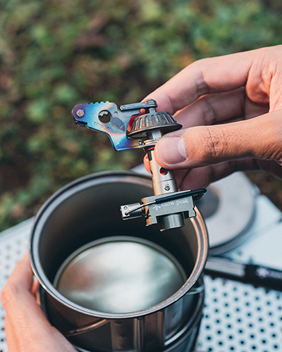 LiteMax Titanium Camping Stove - Ultra Lightweight Portable Backpacking Stove for Hiking, Backpacking & Outdoor Adventures