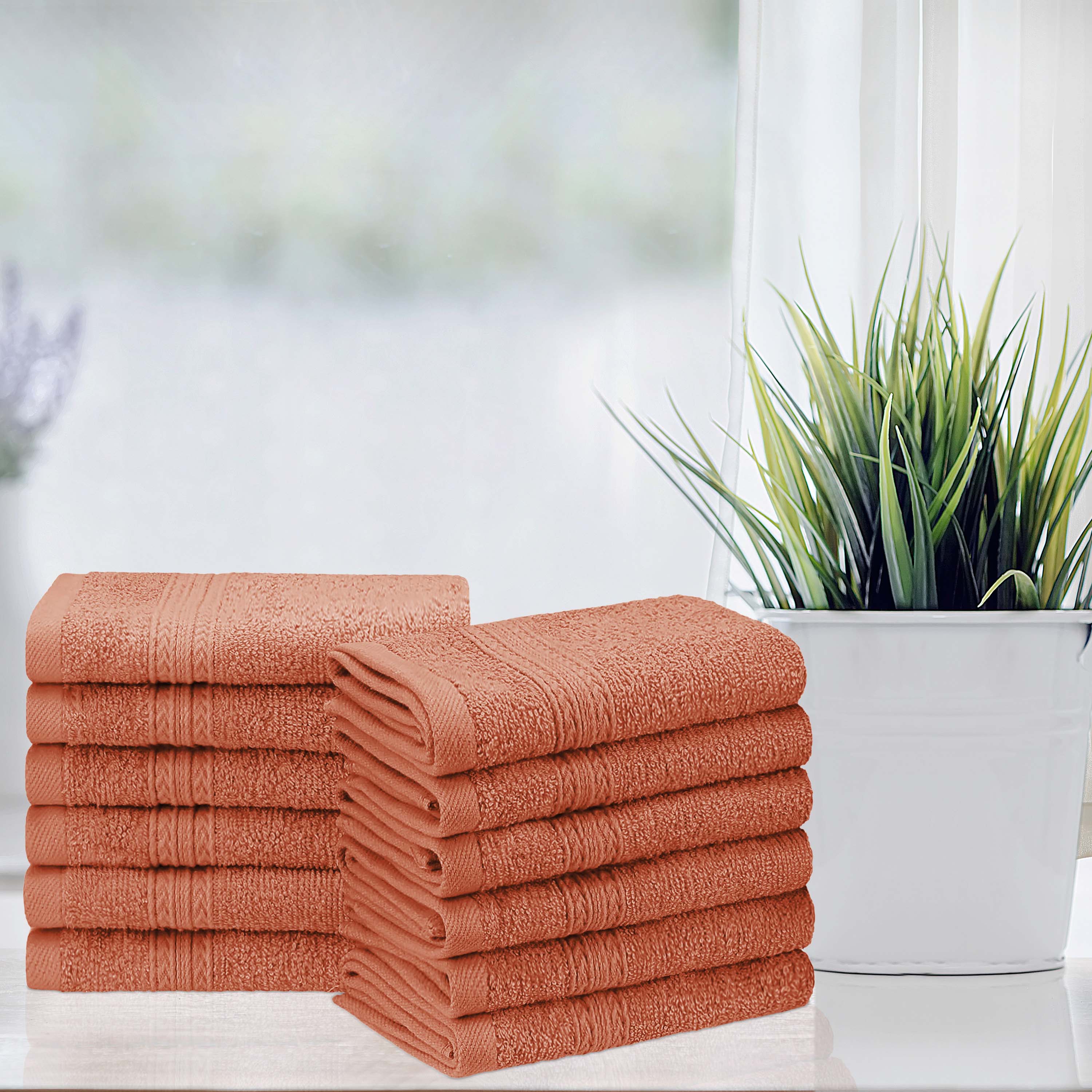 Organic Cotton 12-Piece Solid Face Towel Set | Eco-Friendly, Soft & Absorbent | Perfect for Spa, Gym, Travel & Home Use
