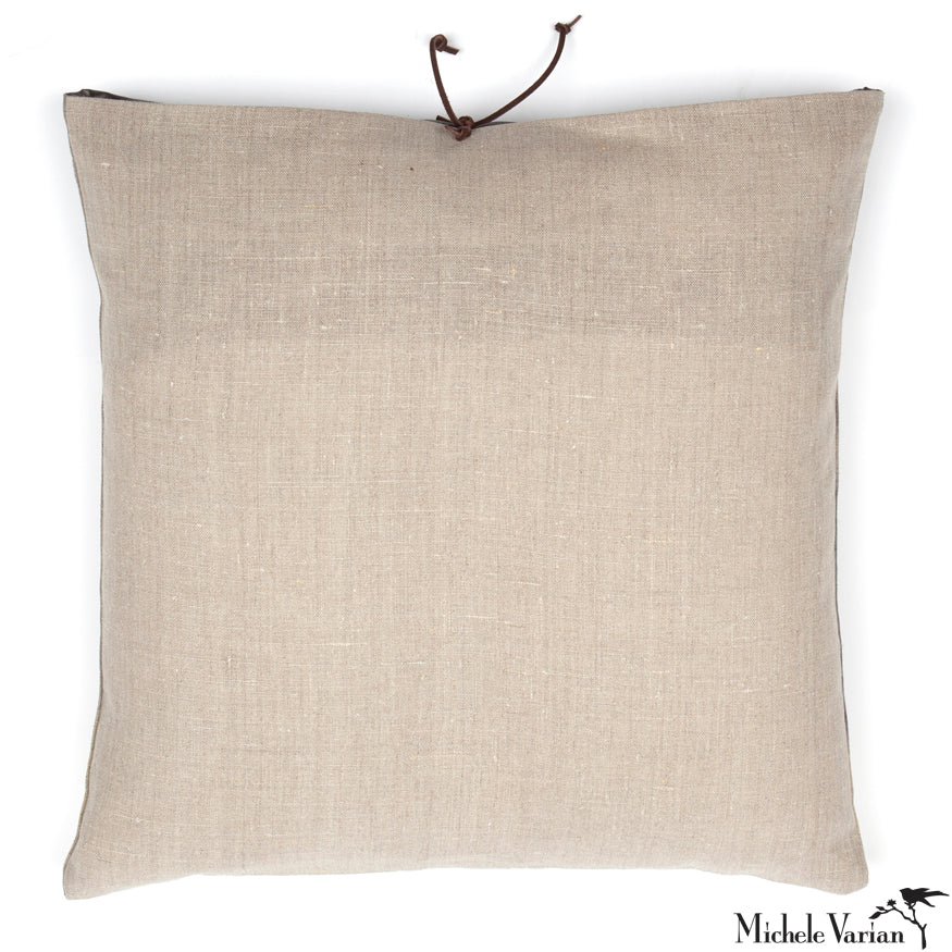 Printed Linen Pillow Cover 22x22 Inches - Cloudy Sunshine Design - Soft & Breathable Home Decor for Living Room, Bedroom, Sofa
