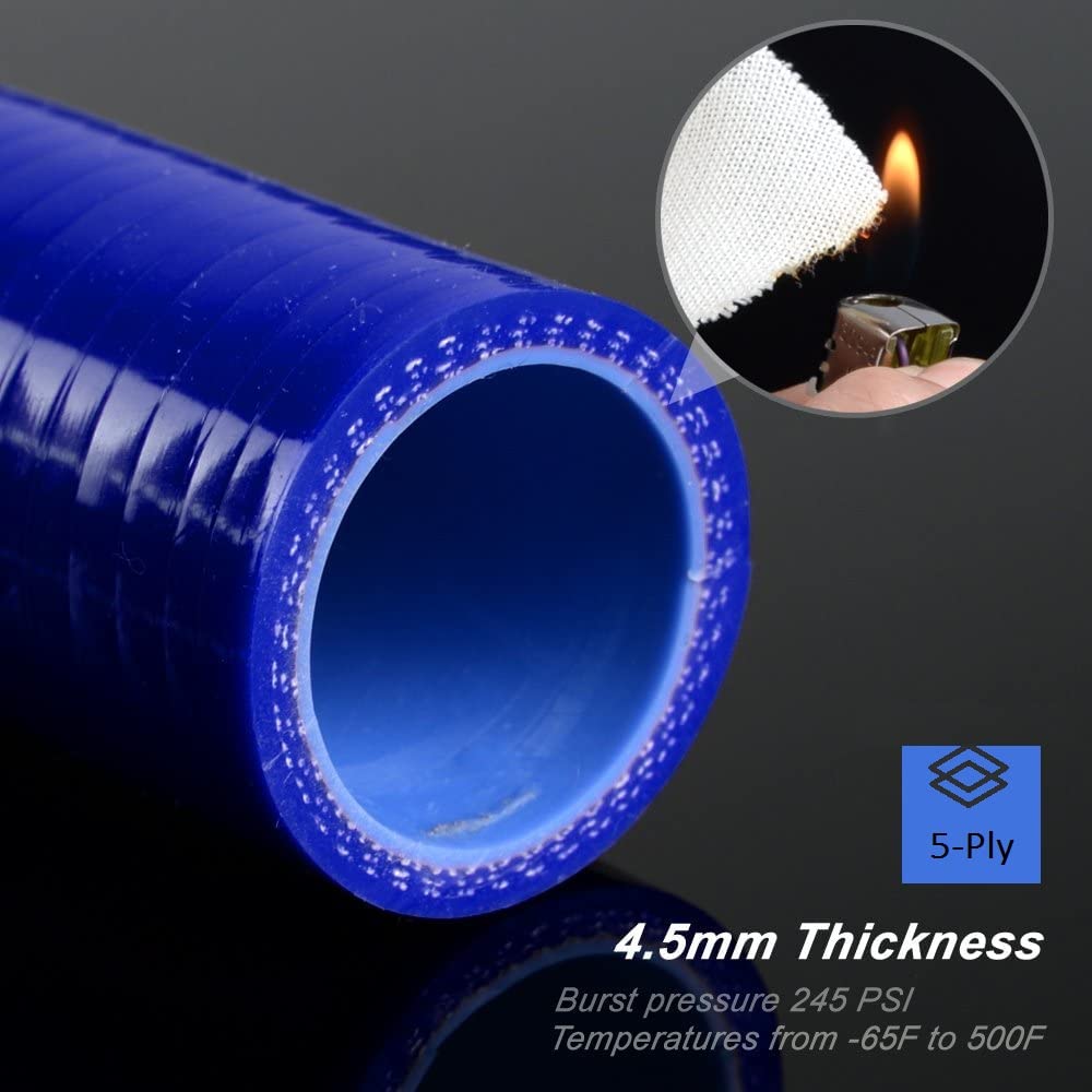 Heavy Duty Silicone Coolant Hose Upper and Lower Radiator Kit for 2001-2005 Chevy GMC Sierra 2500 3500 Duramax 6.6L - High Pressure & Heat Resistant with Embedded Fibers (Blue) | Perfect for Off-Roading, Towing & Extreme Temperature Conditions