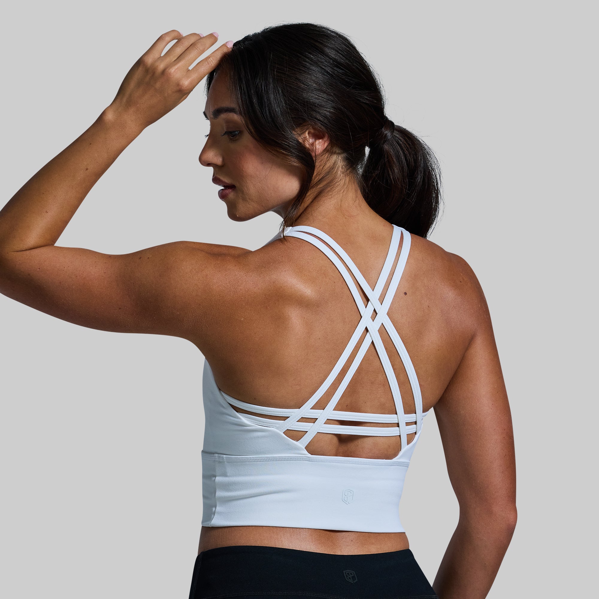 Crossfire Sports Bra for Women - High Impact Workout, Running, Yoga - Breathable & Supportive White Sports Bra for Active Lifestyles