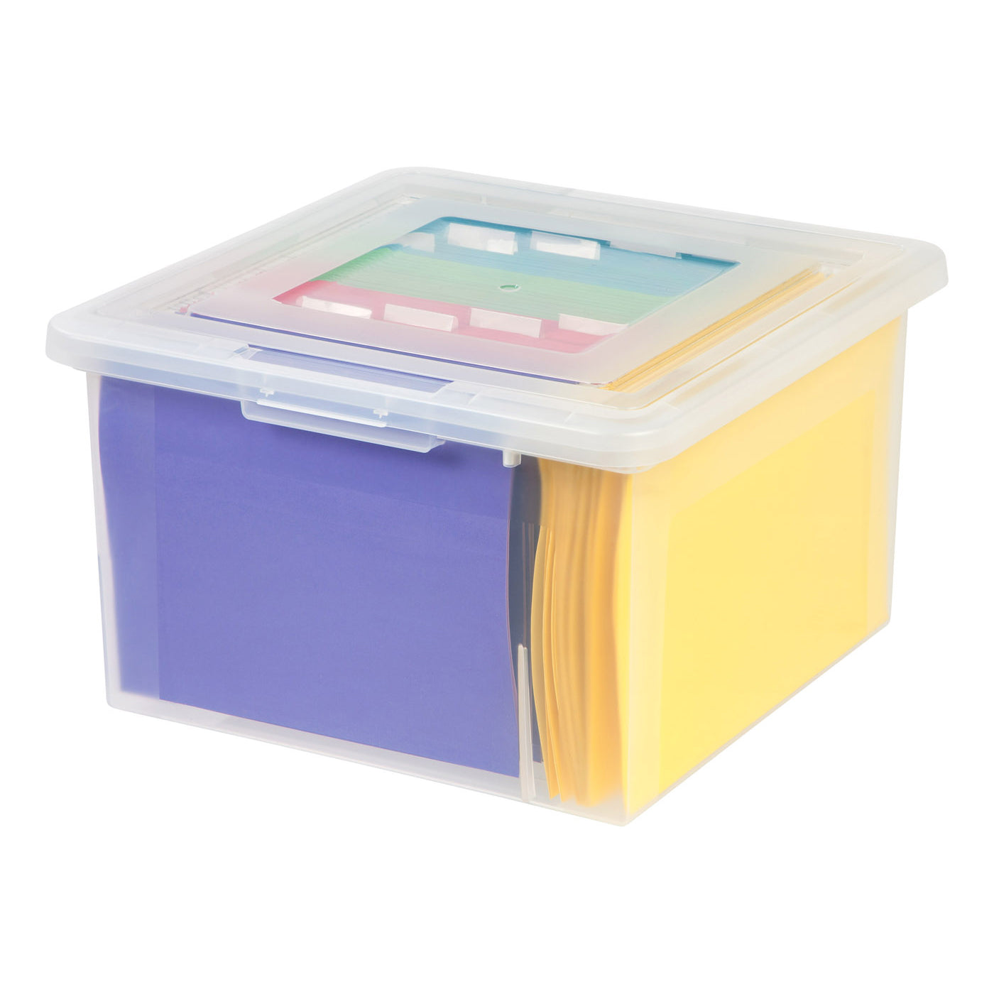 Letter and Legal Snap Lid File Box - 38 Quart Storage Container for Office Documents, Files, and Records - Perfect for Home, Office, and School Organization