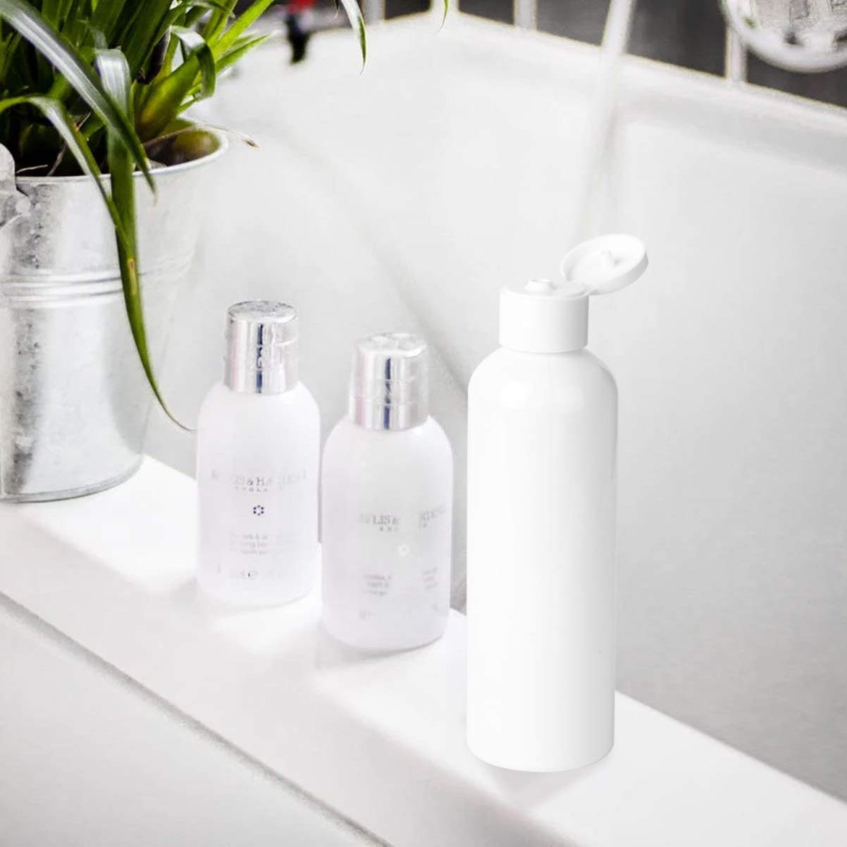 Beaupretty 5-Pack Plastic Squeeze Bottles - 200ml Travel-Sized Refillable Cosmetic Containers for Shampoo, Lotion & Toiletries | Leak-Proof Portable Bottles for Gym, Vacation & Daily Use