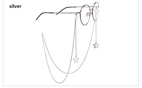Stylish Metal Star Eyeglass Chain for Women & Girls - Adjustable Glasses Holder for Reading Glasses & Sunglasses - Perfect for Work, School & Fashion Accessories