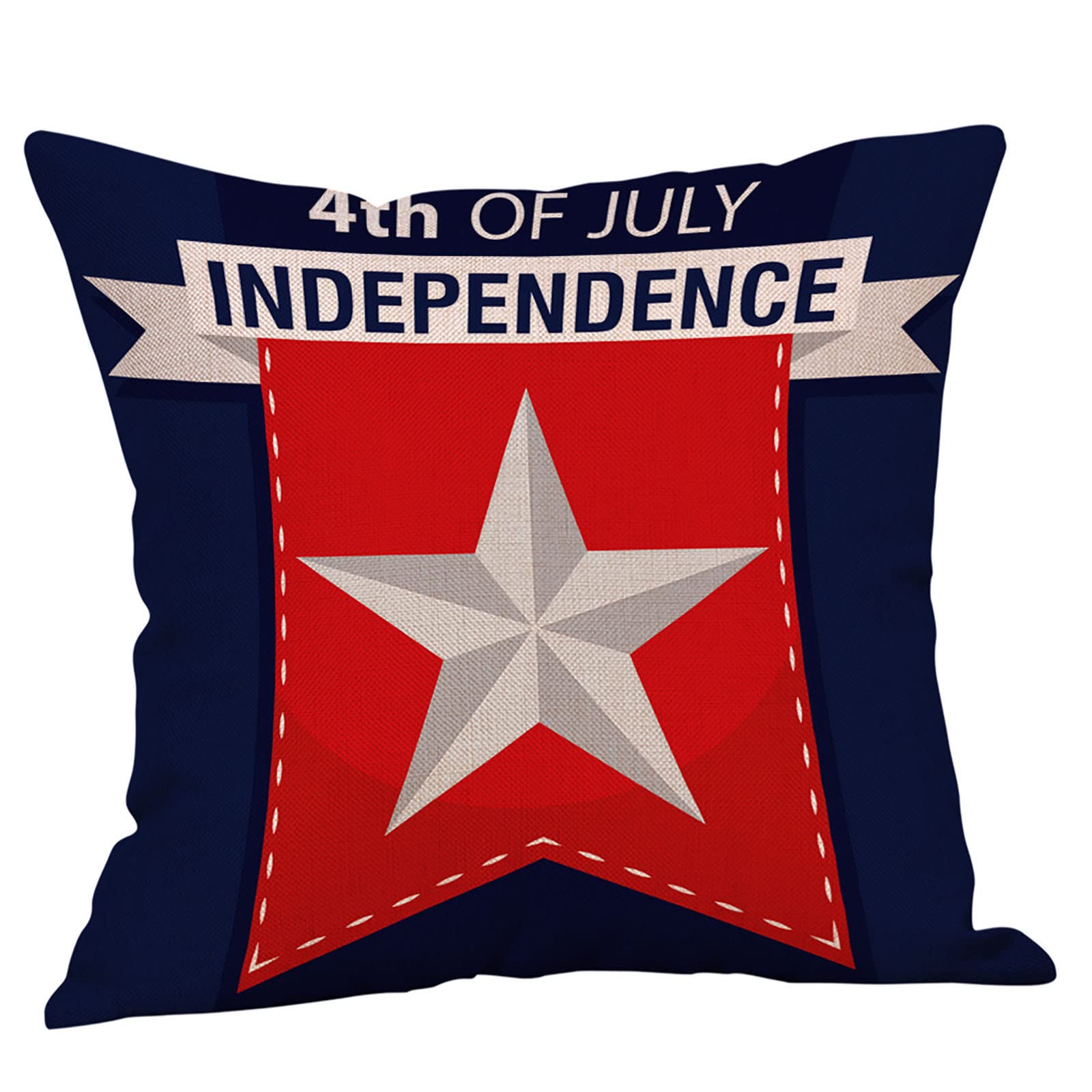 Patriotic American Flag Gnome Throw Pillow Covers Set of 4 - 16x16 Inch Independence Day Decor, Memorial Day Pillow Covers for Couch, Sofa & Home Decor - Cream Colored Star & Stripes Design (Perfect for 4th of July, Veterans Day & Patriotic Home Decor)