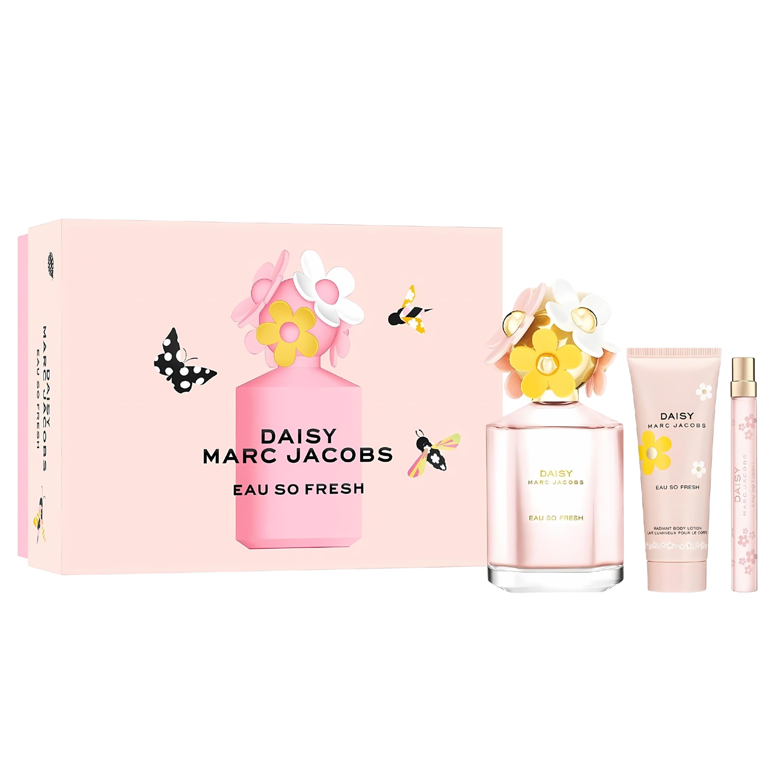 Marc Jacobs Daisy Eau So Fresh Perfume for Women - Floral & Fruity Fragrance Gift Set with Travel Size, Perfect for Daily Wear, Date Nights & Special Occasions