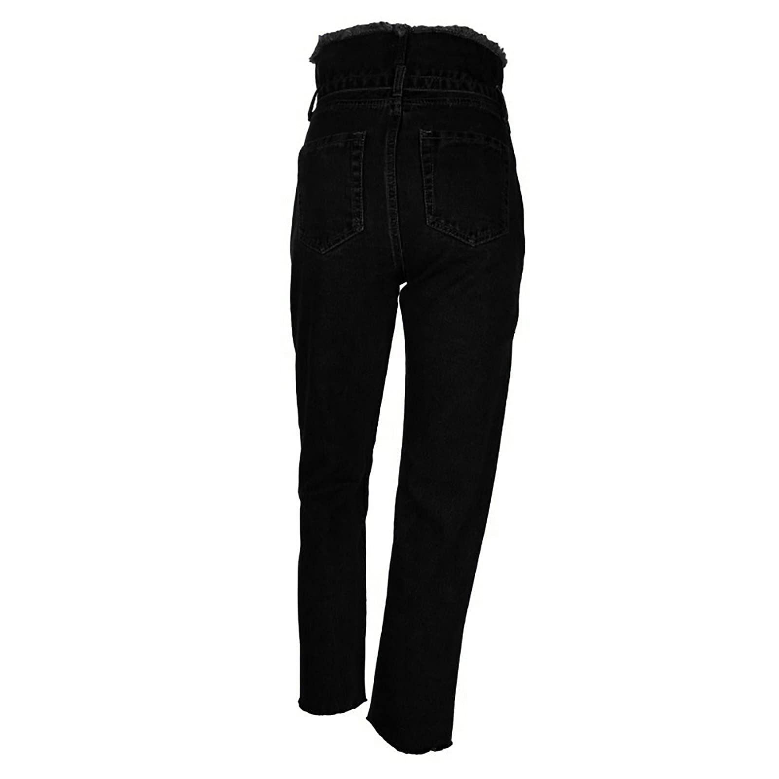 LIUguoo Women's High Rise Jogger Jeans - Stretch Skinny Denim Pants for Casual Wear