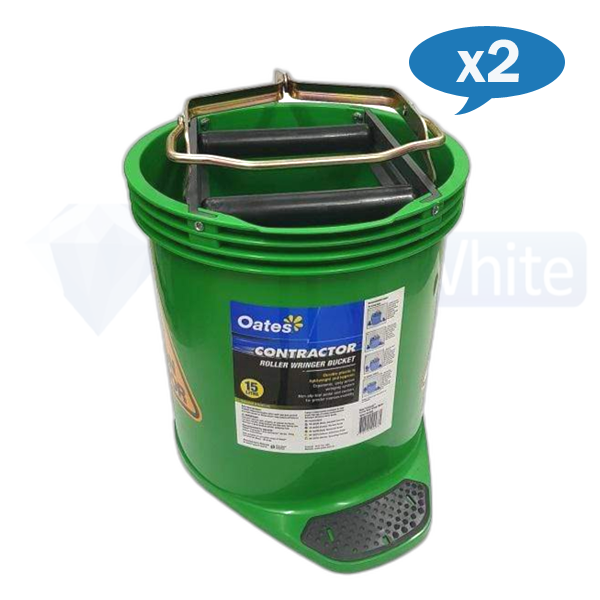 Oates Contractor Wringer Mop Bucket 15L - Heavy Duty Commercial Cleaning Bucket with Wringer for Floors - Ideal for Janitorial, Warehouse & Home Deep Cleaning