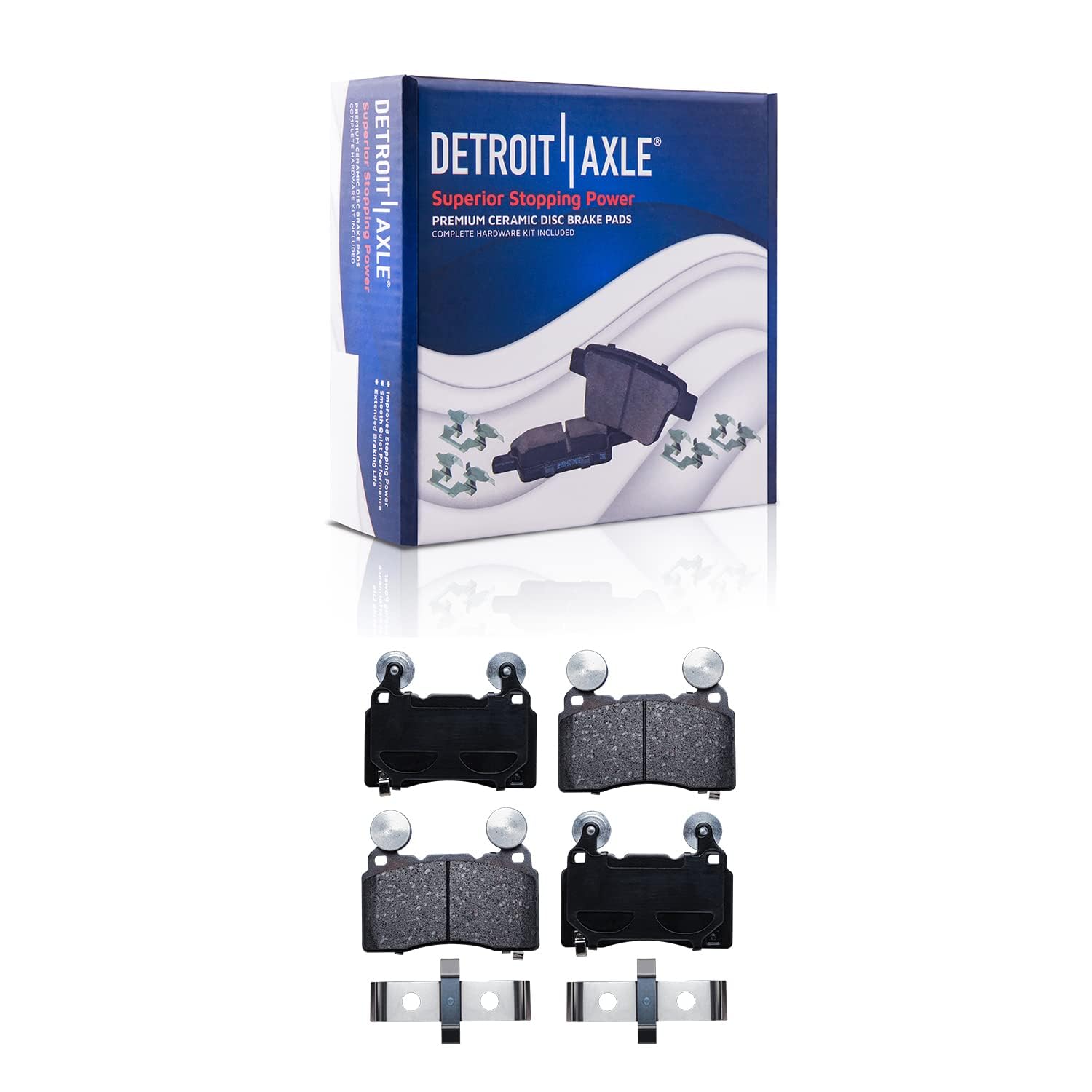 Detroit Axle 355mm Front Brake Rotors with Ceramic Pads & Hardware Kit - Compatible with 2011-2015 Chevy Camaro SS 6.2L | Includes Brake Cleaner & Fluid | Perfect for Performance Upgrades & Daily Driving