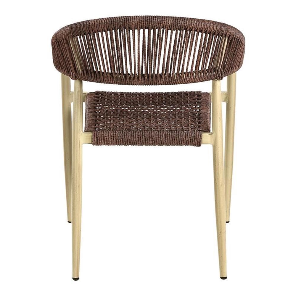 Clark Aluminum Patio Dining Chair - Natural Finish Outdoor Furniture for Garden, Poolside & Backyard Dining - Weather-Resistant Patio Seating Set