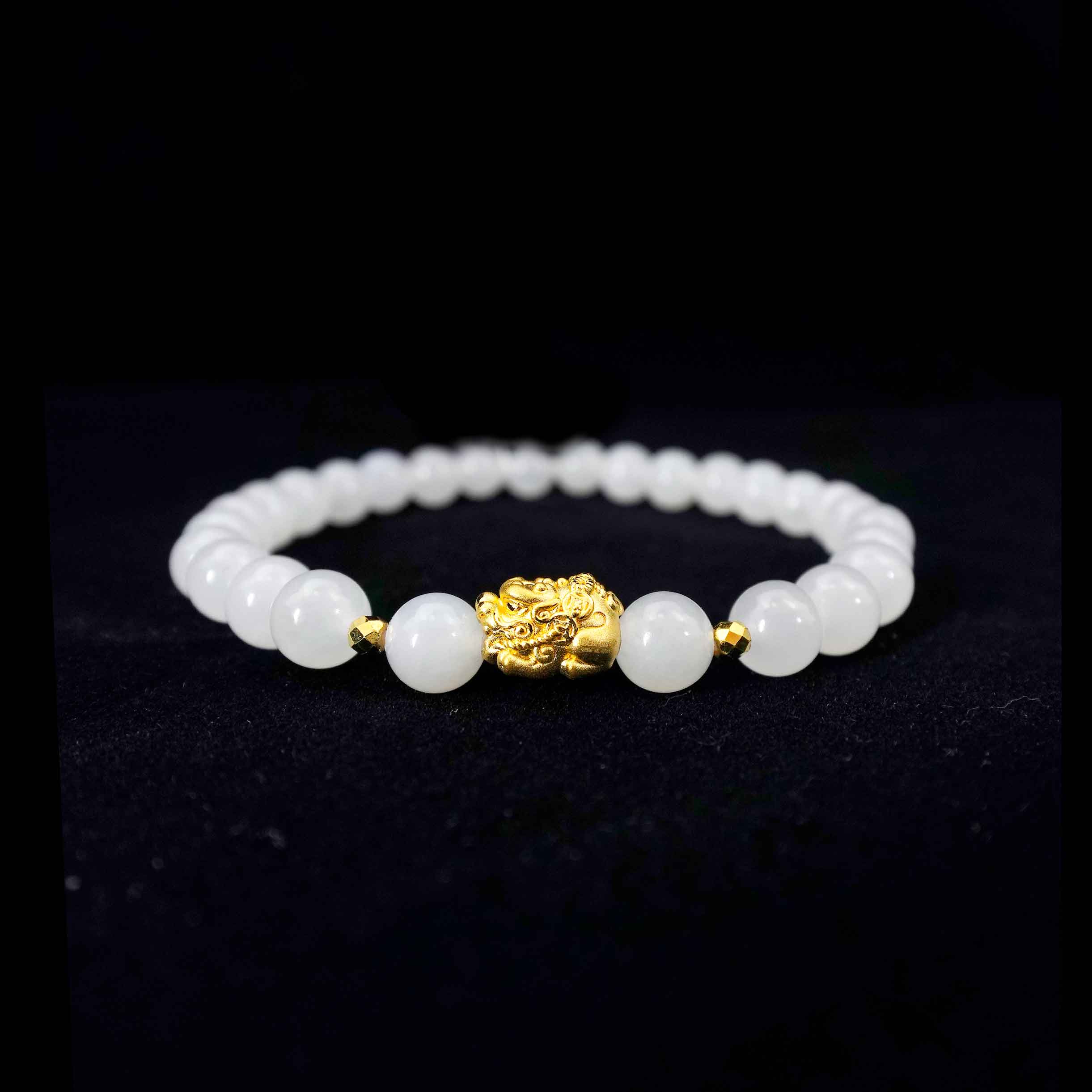 24K Gold Nephrite Jade Bracelet for Women - Elegant Handmade Jewelry Gift for Birthday, Anniversary & Special Occasions