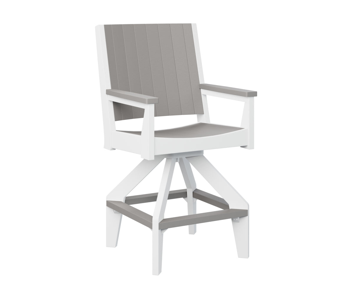 Berlin Gardens Mayhew Chat Swivel Bar Chair - Adjustable Height Counter Stool for Kitchen Island, Breakfast Nook & Home Bar - Comfortable Modern Swivel Seat with Back Support