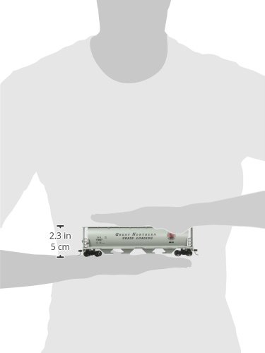 Bachmann Trains HO Scale Canadian 4 Bay Cylindrical Grain Hopper - Great Northern Railway Grey Model Train Car - Perfect for Model Railroad Layouts & Collectors