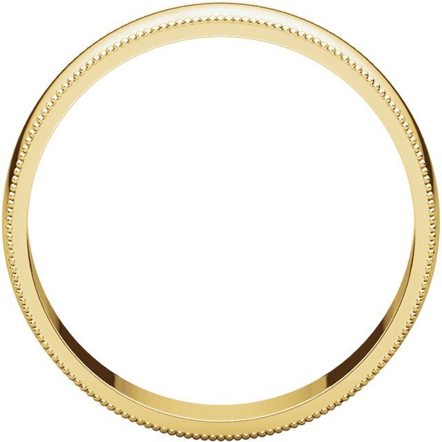 14K Gold 5mm Lightweight Milgrain Wedding Band for Women - Elegant Bridal Ring for Engagement, Anniversary & Everyday Wear