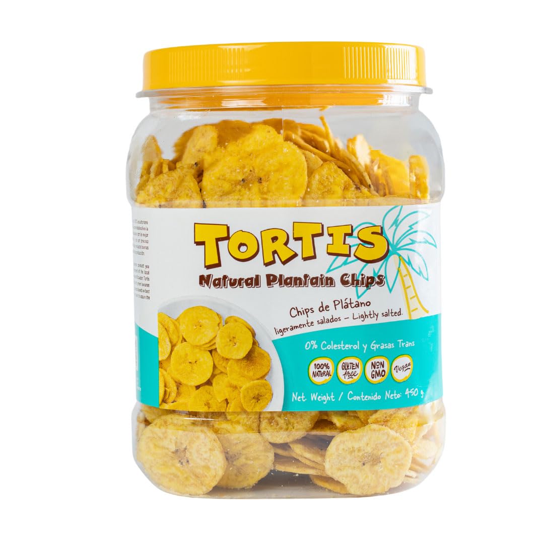 Crunchy Plantain Chips - Healthy All-Natural Snacks, Non-GMO, Gluten Free, Vegan Banana Chips (Chifles) - 15.87oz Lightly Salted - Perfect for Keto Diet, School Lunches & On-the-Go Snacking