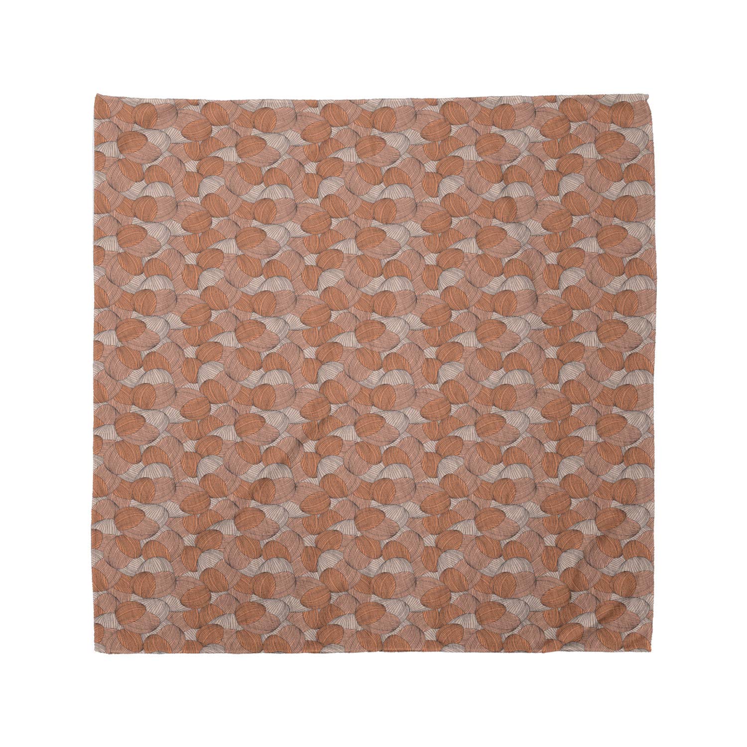 Ambesonne Abstract Bandana Scarf - Pastel Doodle Wave Pattern Unisex Head Neck Wrap for Men Women - Perfect for Outdoor Activities, Music Festivals & Fashion Accessories