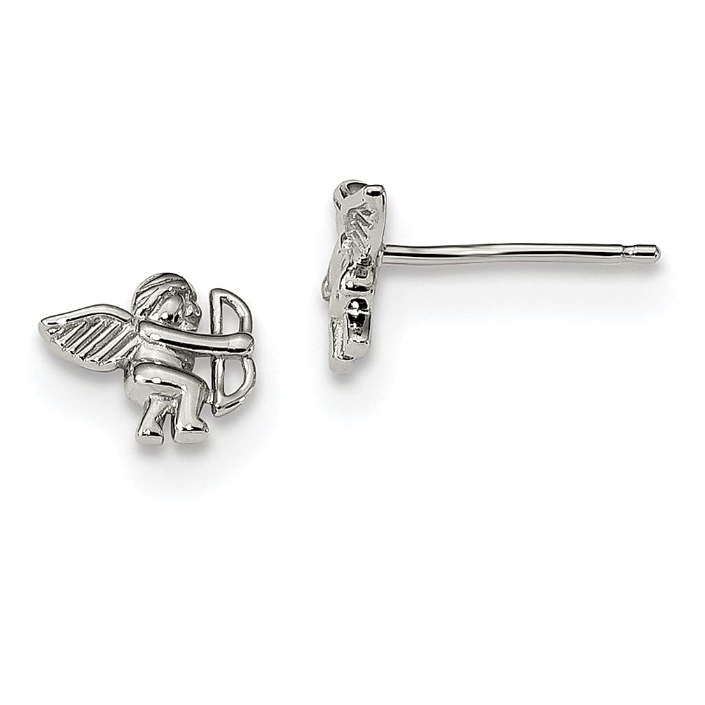 925 Sterling Silver Cupid Post Stud Earrings - Romantic Love Fine Jewelry for Women, Perfect Gift for Her - Ideal for Valentine's Day, Anniversary & Special Occasions
