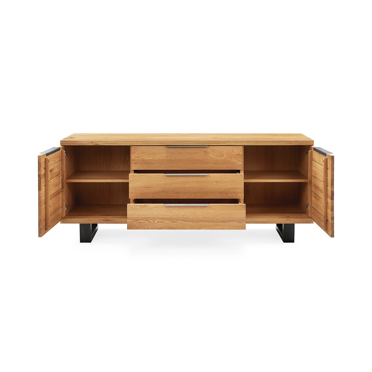 Calia Sideboard - Modern Wood Buffet Cabinet with 2 Doors & 4 Drawers for Dining Room Storage | Entryway Console Table | Living Room Organizer