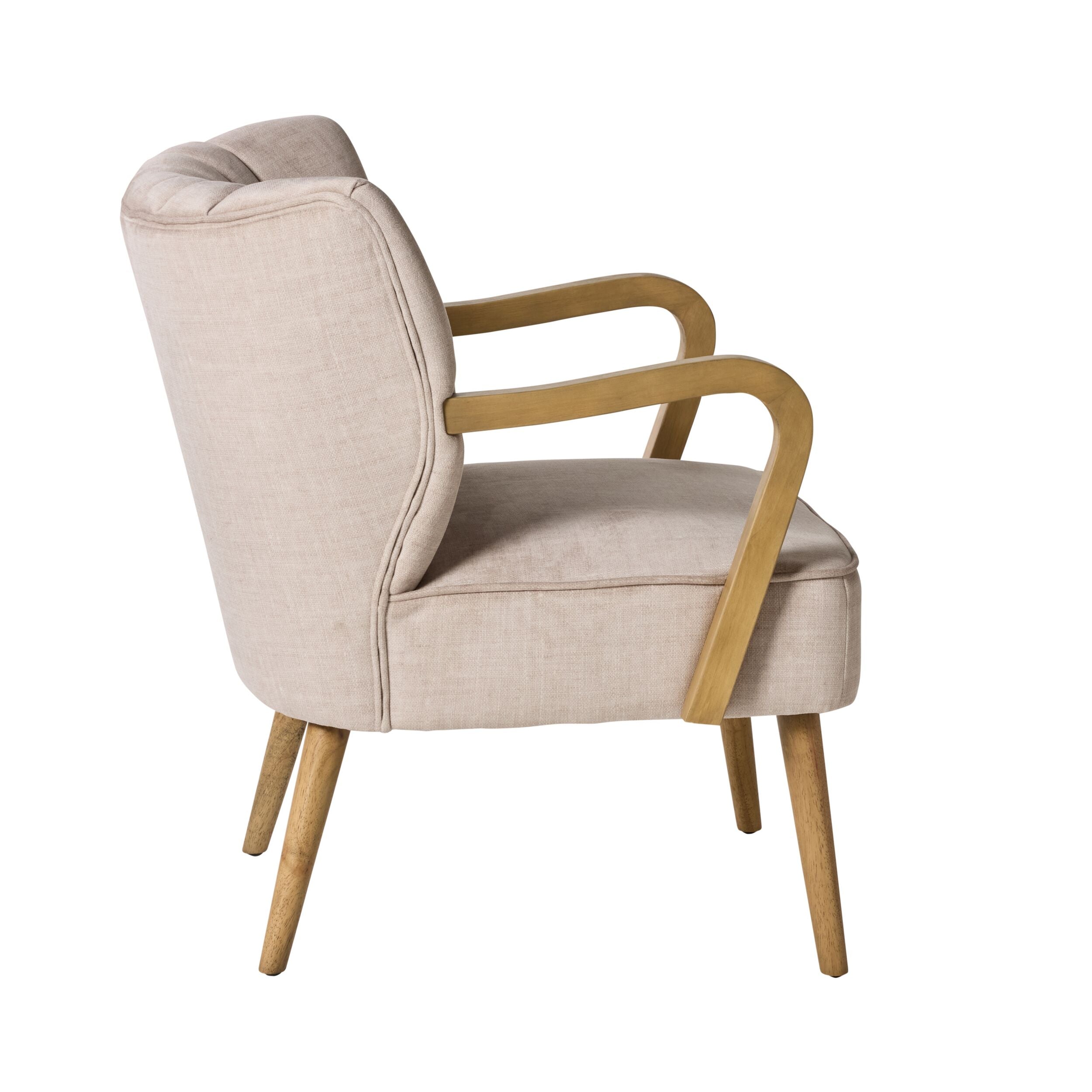 Bello Occasional Chair in Aura Pecan Finish - Stylish Accent Chair for Living Room, Bedroom, or Office Decor