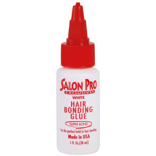 Salon Pro Exclusive White Glue 1 oz - Professional Hair Extension & Wig Adhesive for Secure Hold - Perfect for Salon, Cosplay & DIY Styling