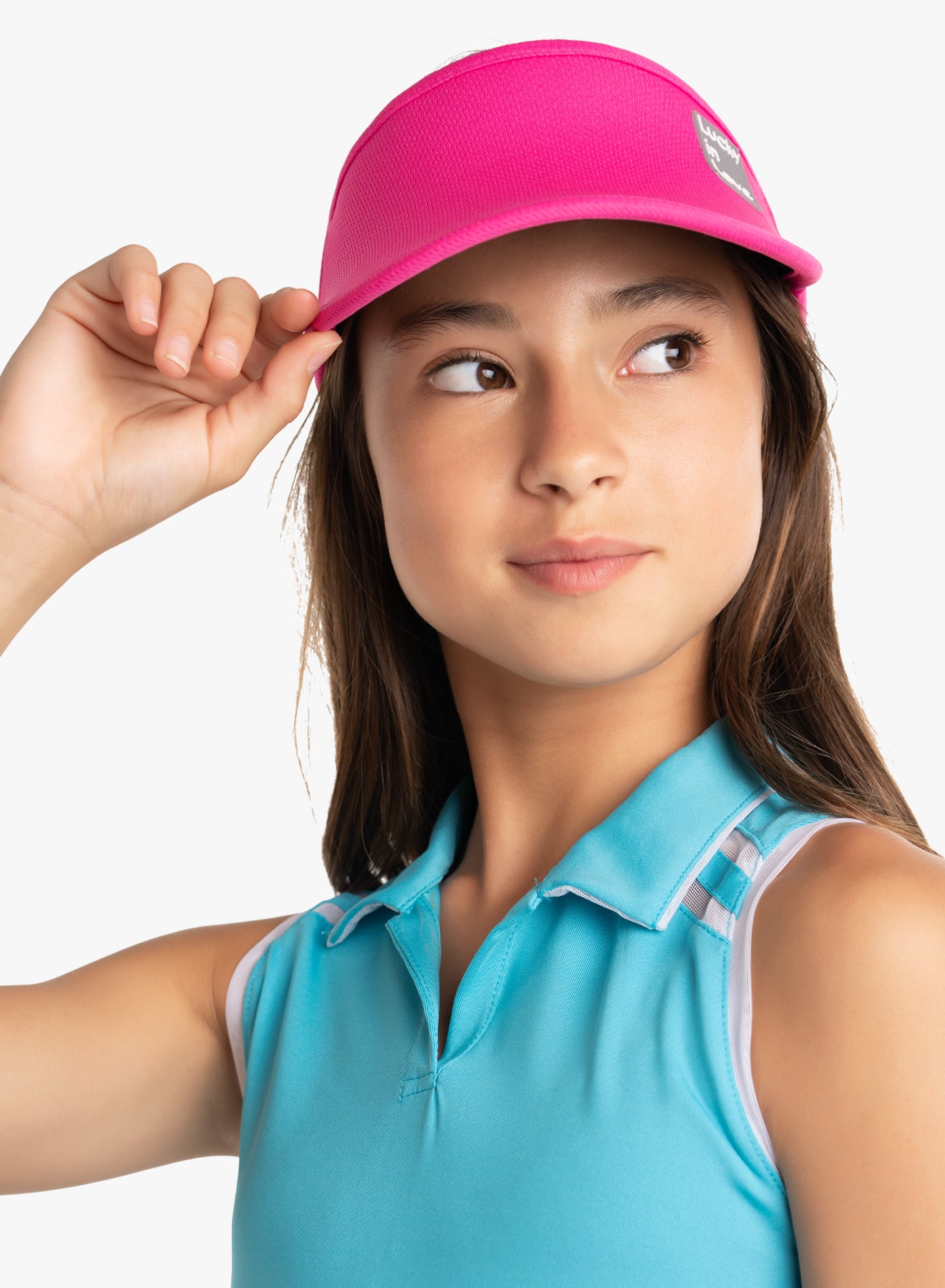 Lucky Logo Stretch Visor Cap - Adjustable & Comfortable for Men & Women - Perfect for Running, Golf, Hiking & Outdoor Activities
