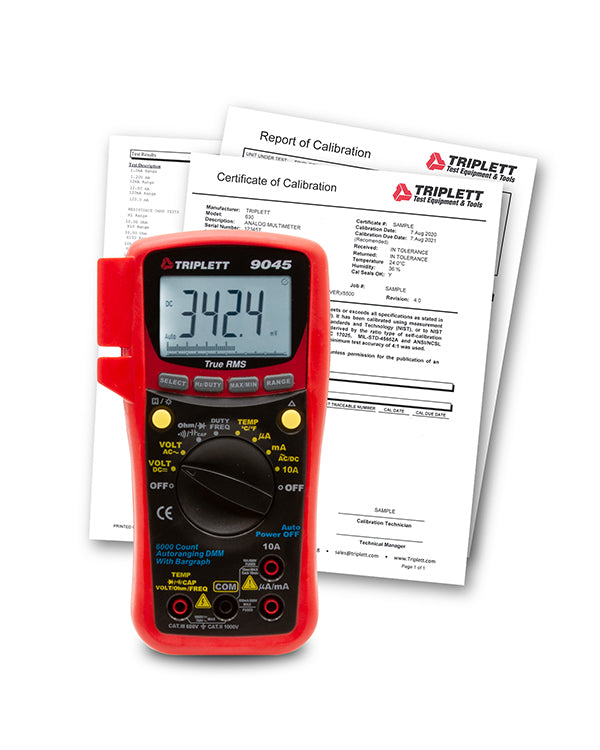 3 ¾ Digit 6000 Count True RMS Digital Multimeter with CAT III 600V Safety Rating - Professional Electrical Tester for Home, Automotive & Industrial Use (Model 9045)