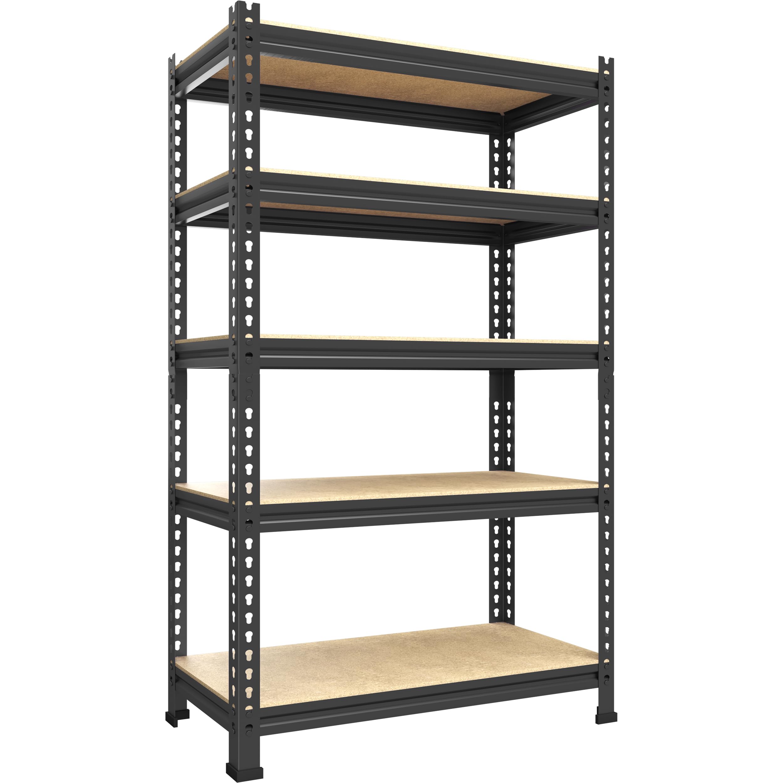 PrimeZone 5-Tier Heavy Duty Metal Storage Shelves - Adjustable Garage Shelving Unit for Warehouse, Pantry, Closet & Kitchen Organization (28