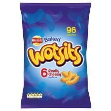 Walkers Wotsits Cheese Snacks 6 Pack (17g Each) - Crunchy Cheese Flavored Corn Puffs - Perfect for Lunchboxes, Parties & On-the-Go Snacking