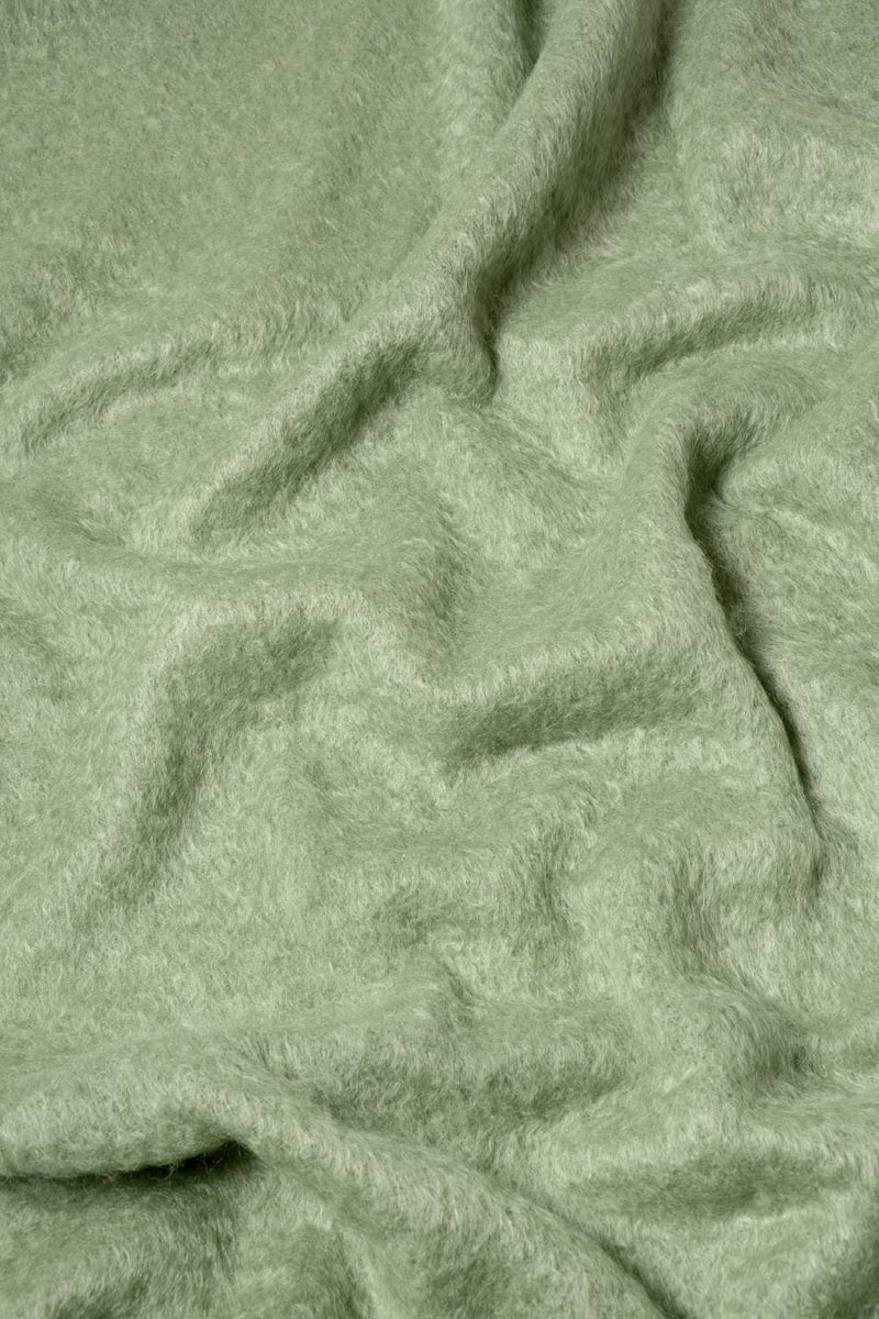 Luxury Olive Green Mohair Throw Blanket - Soft & Cozy 100% Natural Wool Blanket for Couch, Bed & Sofa - Perfect for Winter, Home Decor & Gift Giving