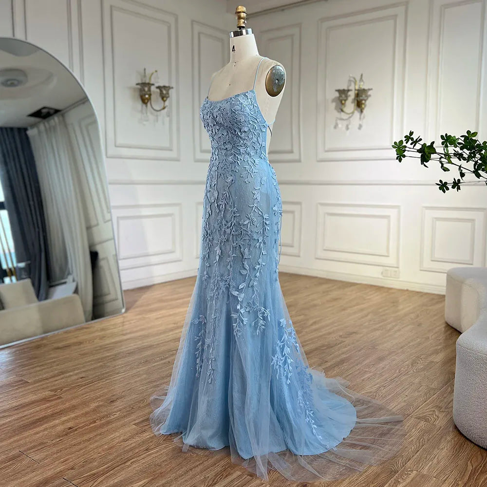 Elegant Blue Mermaid Prom Dress LA72624 - Perfect for Homecoming, Formal Dances & Special Occasions