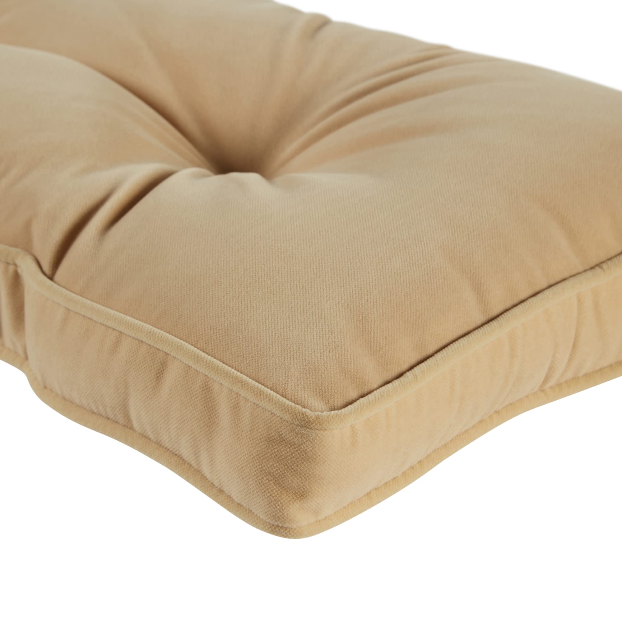 Greendale Home Fashions Hyatt Microfiber 4-Piece Kitchen Nook Cushion Set - Soft Beige Seat Cushions for Breakfast Nook, Dining Bench & Window Seat - Water Resistant & Comfortable