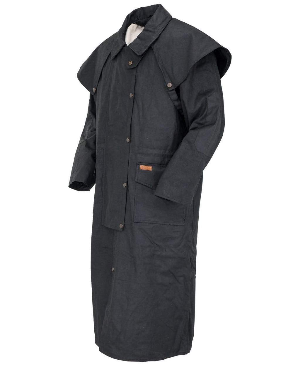 Outback Trading Company Unisex 2056 Stockman Waterproof Breathable Extra-Long Cotton Oilskin Duster Coat for Ranch Work, Outdoor Adventures & Rain Protection
