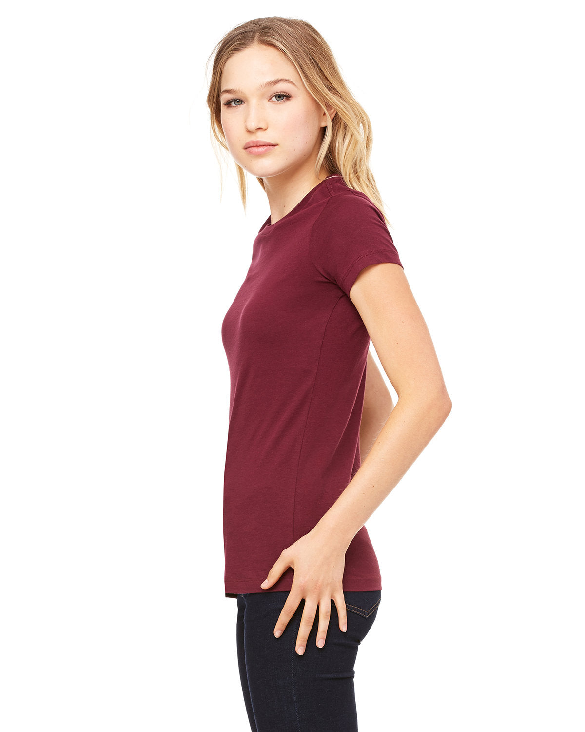 Bella + Canvas 6004 Women's Slim Fit Short Sleeve V-Neck T-Shirt - Soft Cotton Blend Tee for Casual Wear, Workout & Layering