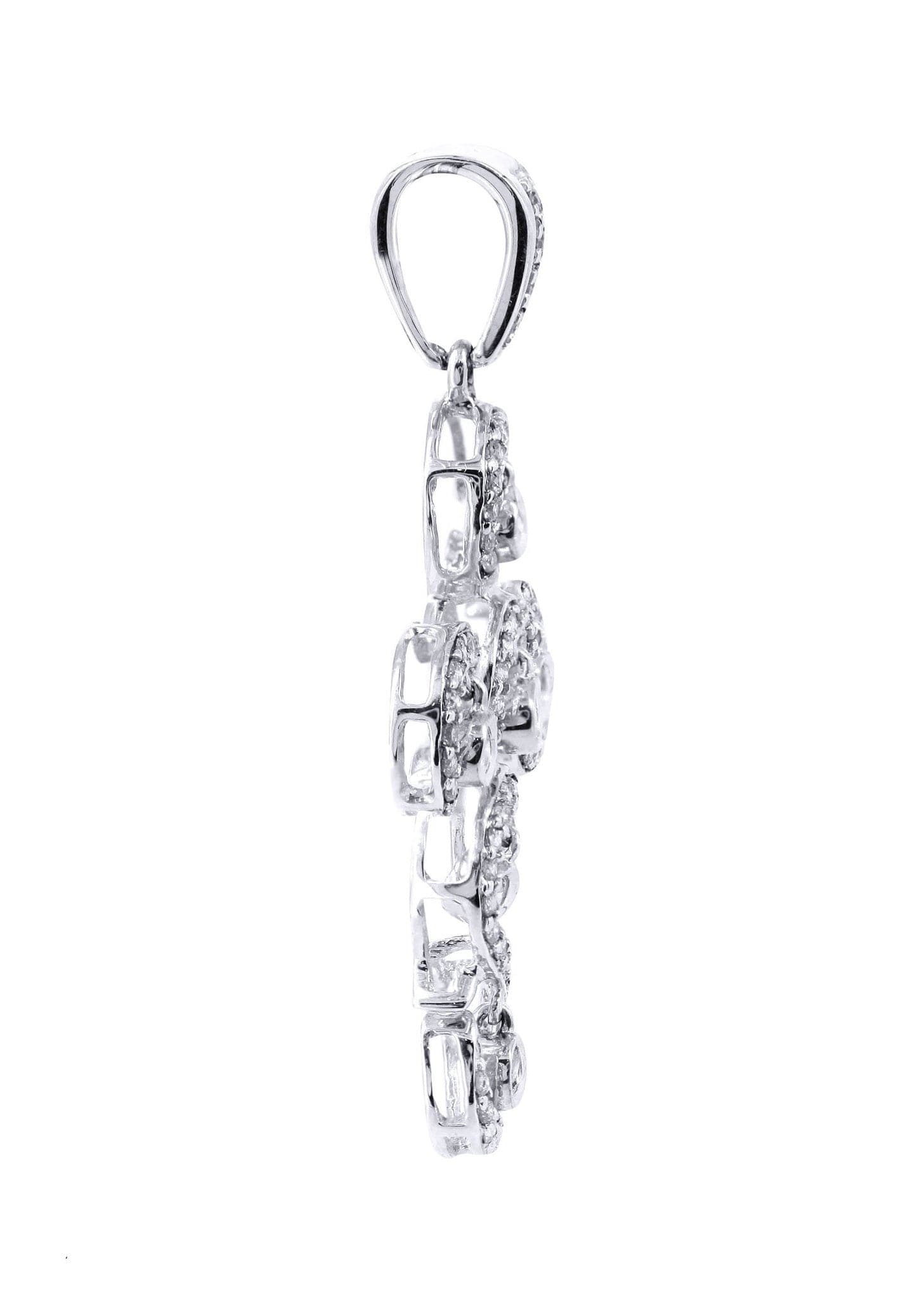 0.51 Carat Diamond Cross Pendant Necklace - 3.42 Grams Solid Gold Religious Jewelry for Women - Perfect for Baptism, First Communion & Everyday Wear