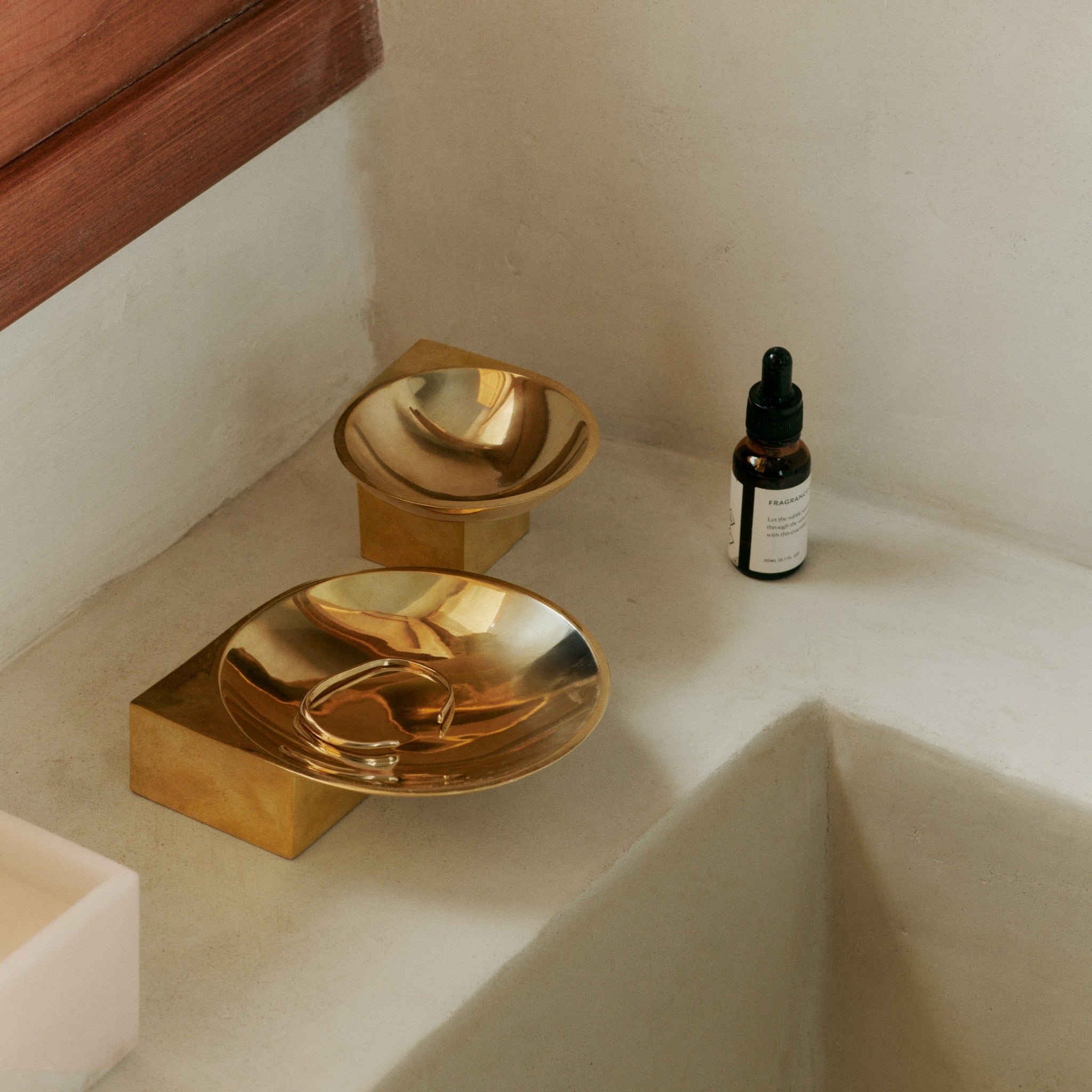 FERM LIVING Santany Brass Bowl - 14cm Diameter - Elegant Home Decor for Dining Table, Kitchen Counter & Shelf Styling