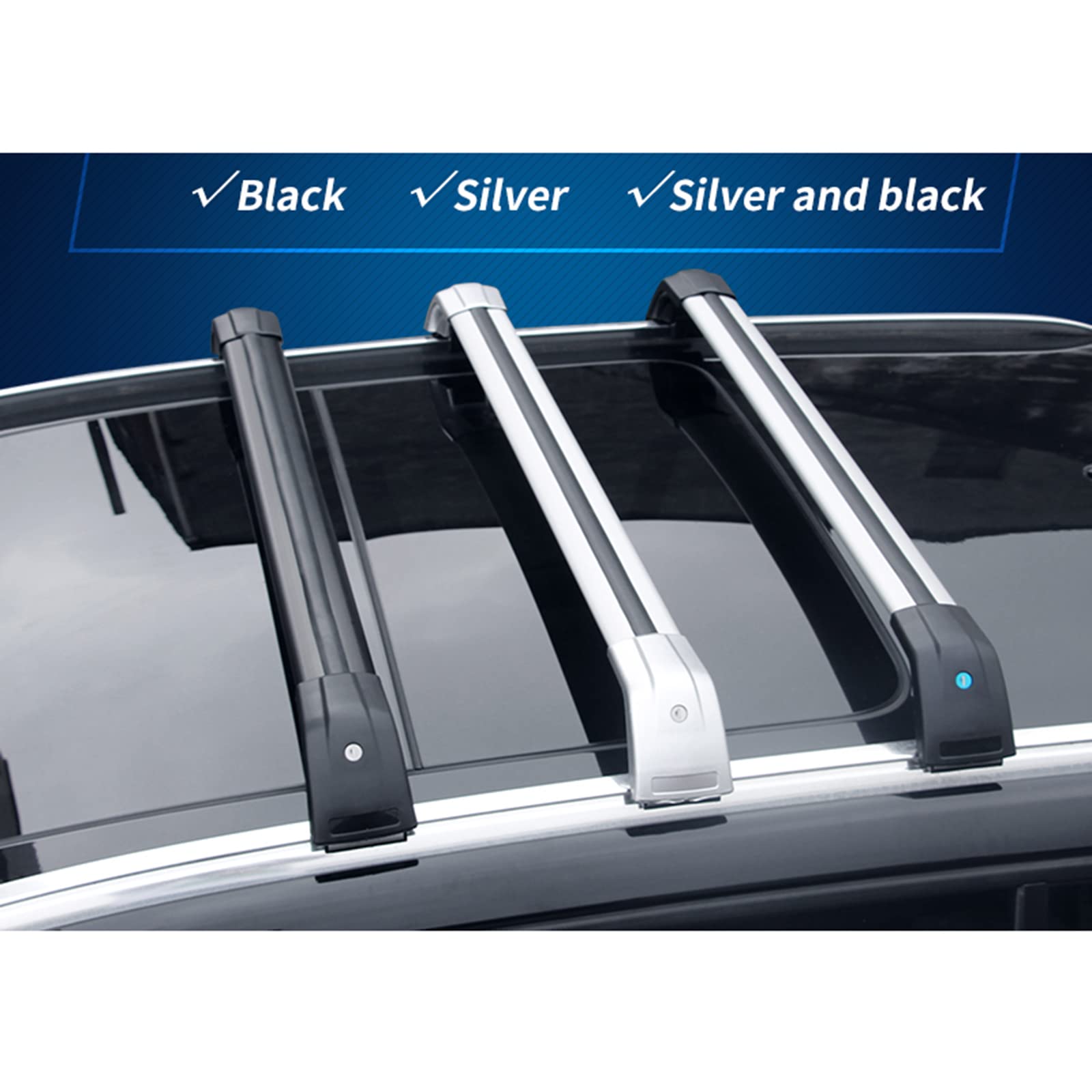 Heavy Duty Car Roof Rack Rail Cross Bars - Universal Cargo Carrier Luggage Rack for Kia Telluride 2020-2022 | Perfect for Road Trips, Camping Gear & Outdoor Adventures