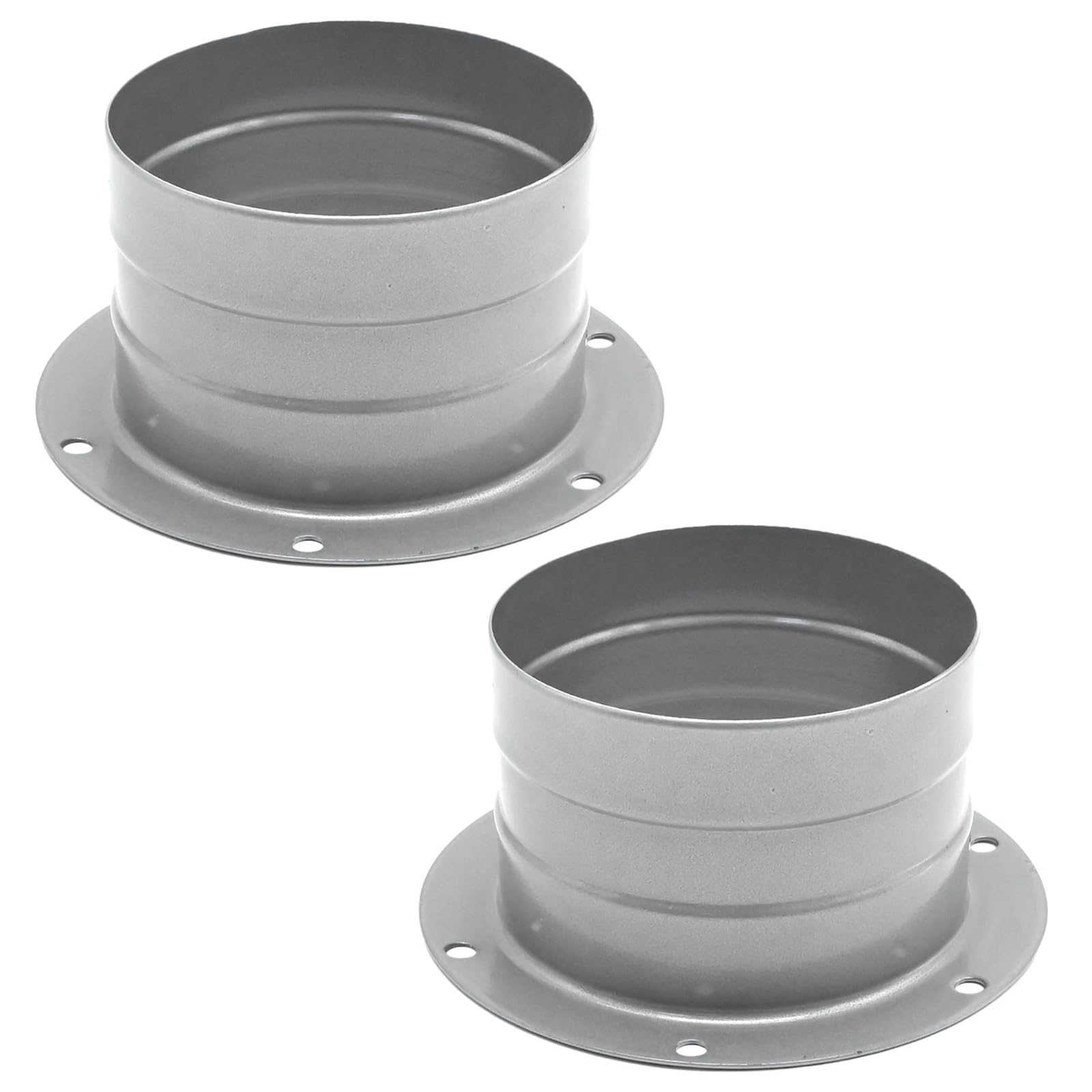 3 Inch Duct Connector Flange - 2 Pack Metal Straight Pipe for HVAC, Ventilation, Cooling & Heating Systems | Perfect for Home, Office & Industrial Air Conditioning Installations