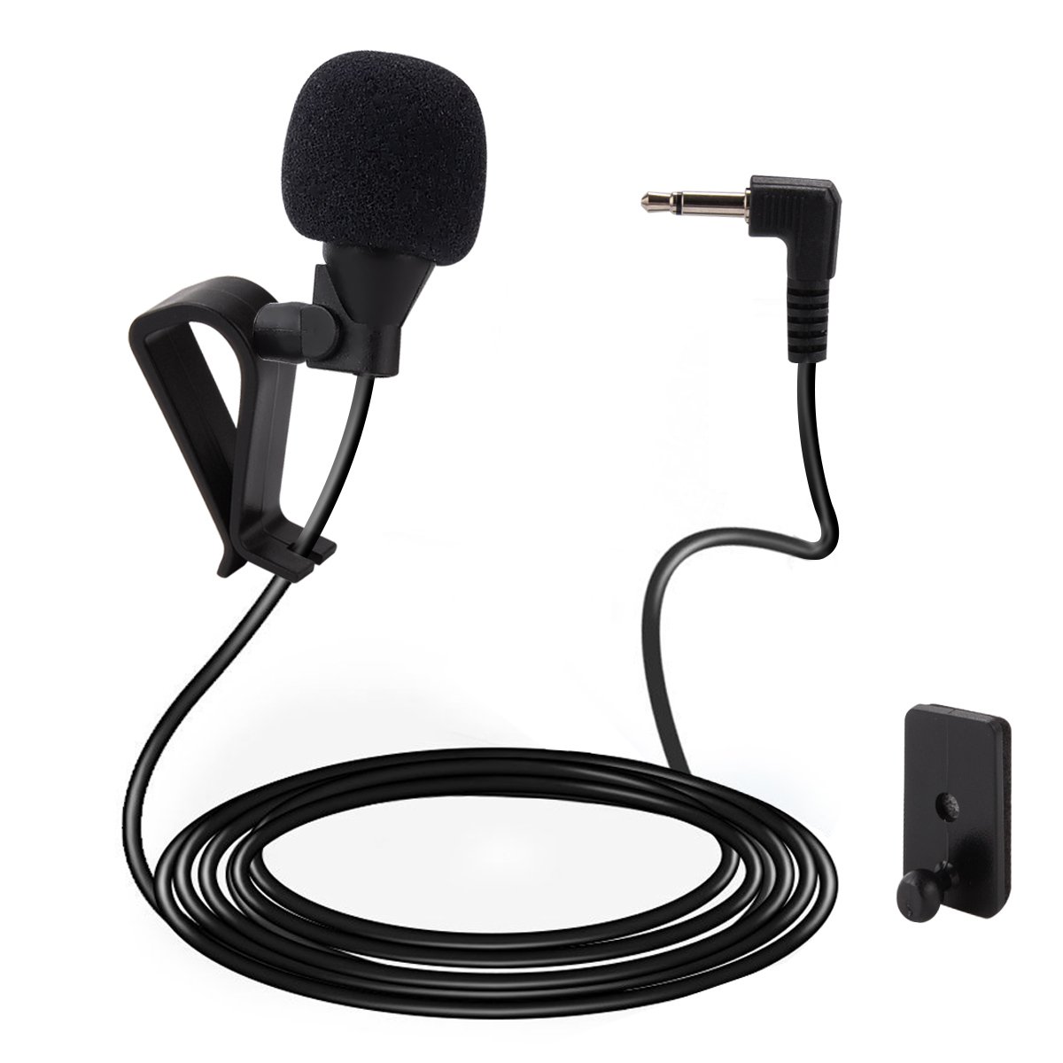 3.5mm External Microphone for Car Bluetooth Head Unit - Noise Canceling Mic for GPS, DVD, Stereo Audio - Perfect for Hands-Free Calling & Voice Commands While Driving